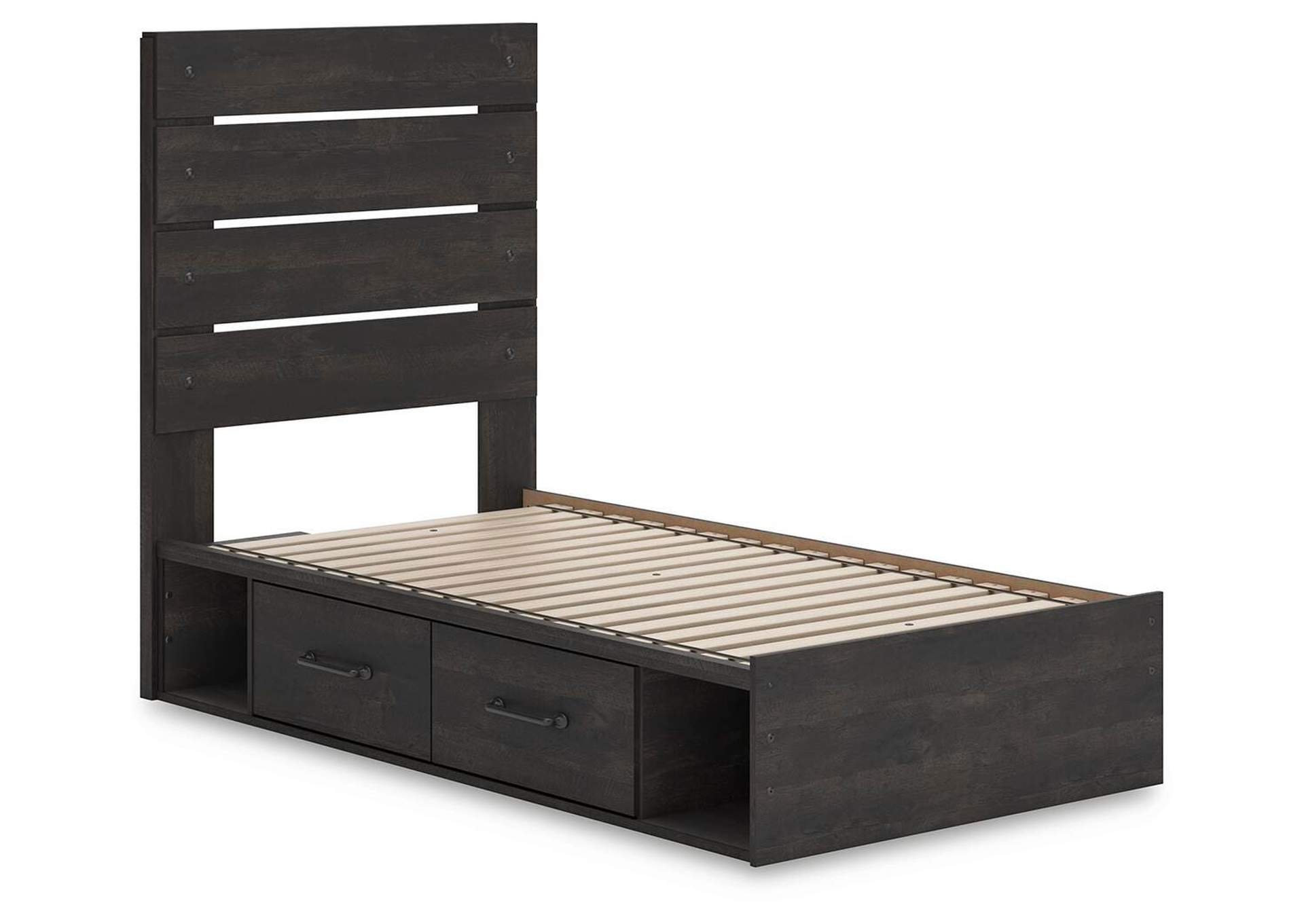 Delmorta Twin Panel Bed with Storage, Dresser, Mirror and Nightstand image 118