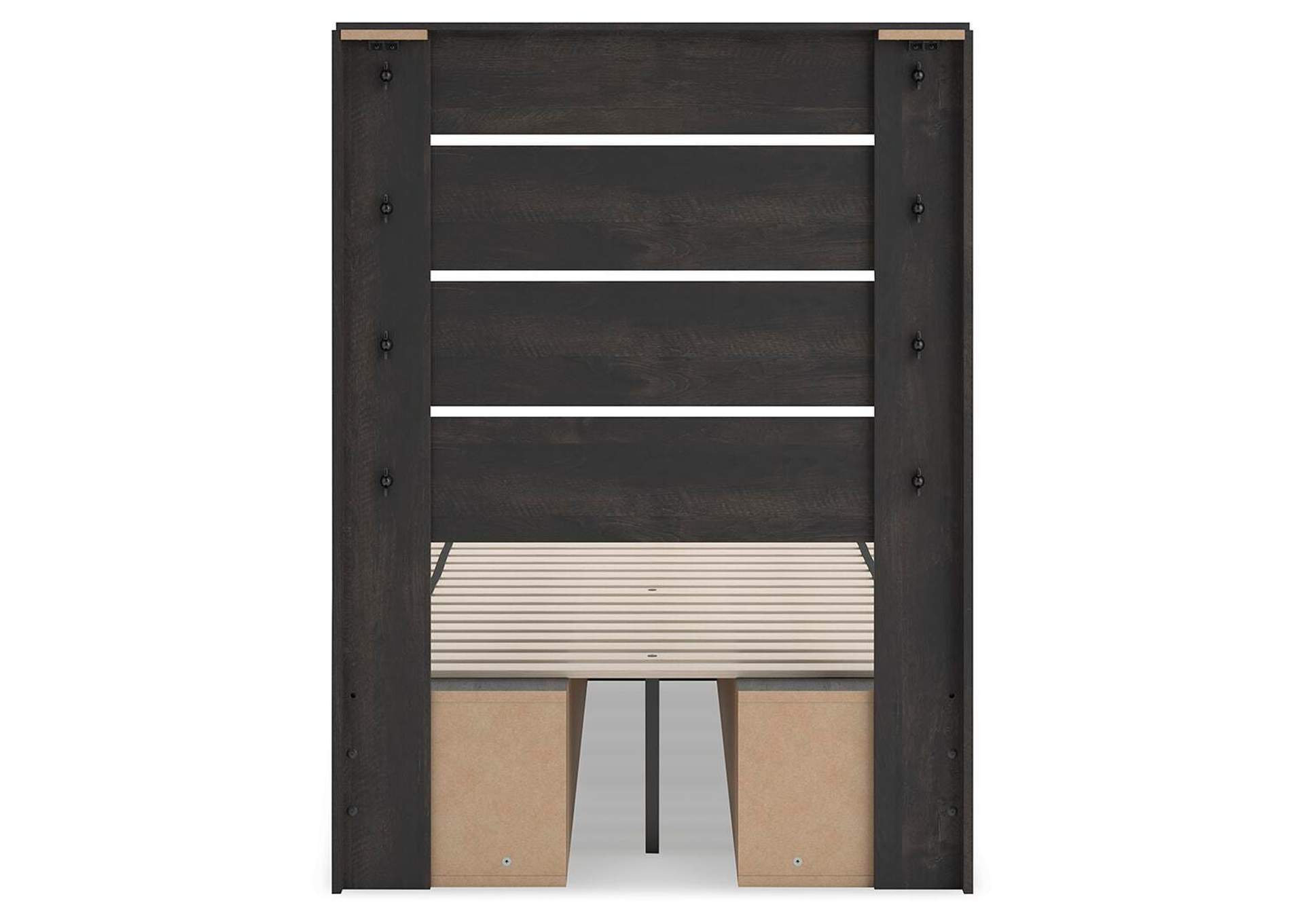 Delmorta Twin Panel Bed with Storage, Dresser, Mirror and Nightstand image 184