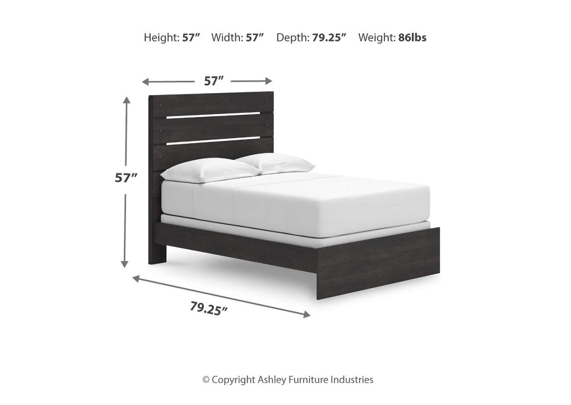 Delmorta Full Panel Bed with Mirrored Dresser, Chest and Nightstand image 6