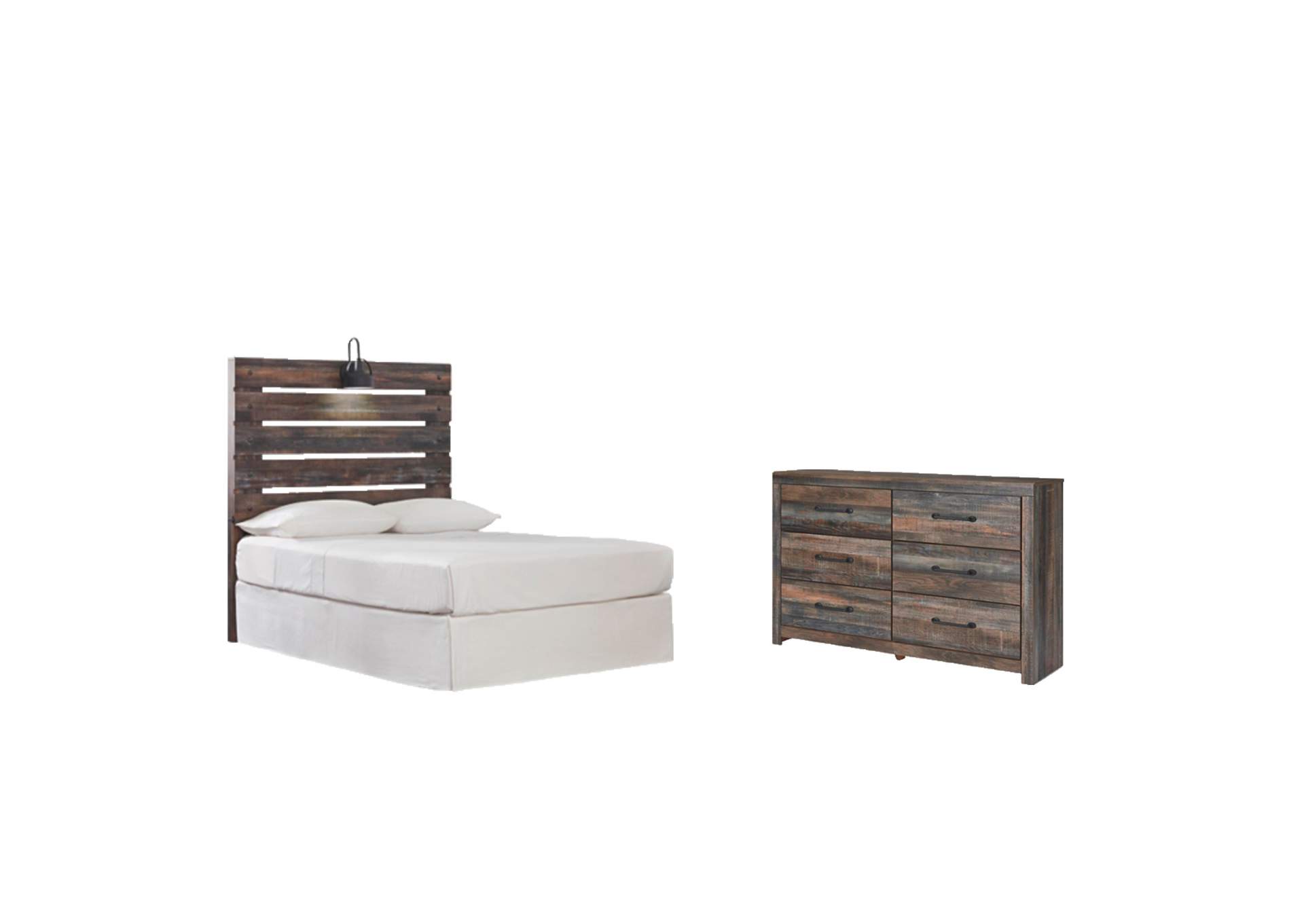 Drystan Twin Panel Headboard Bed with Dresser image 1