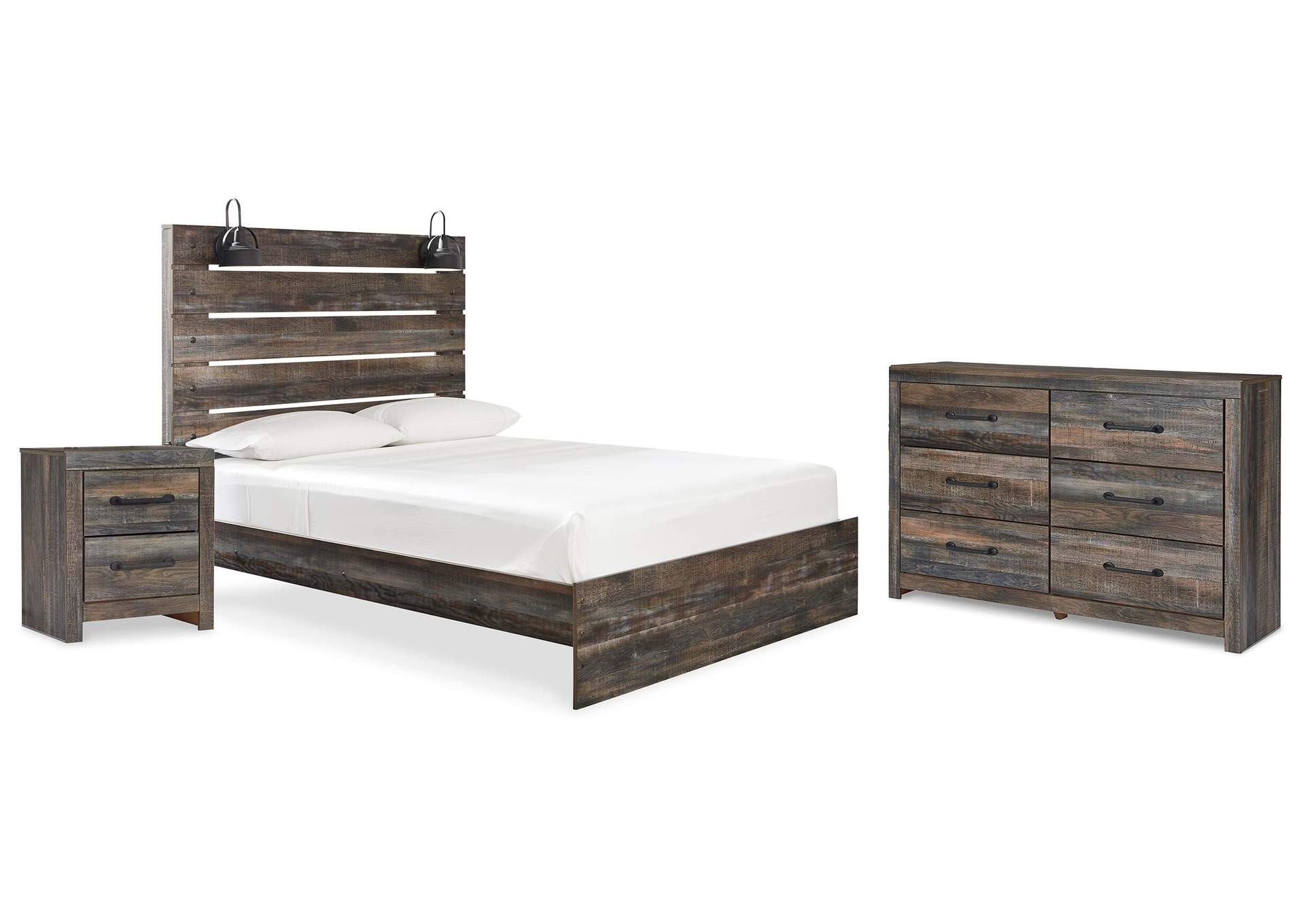 Drystan Queen Panel Bed with Dresser and Nightstand image 1