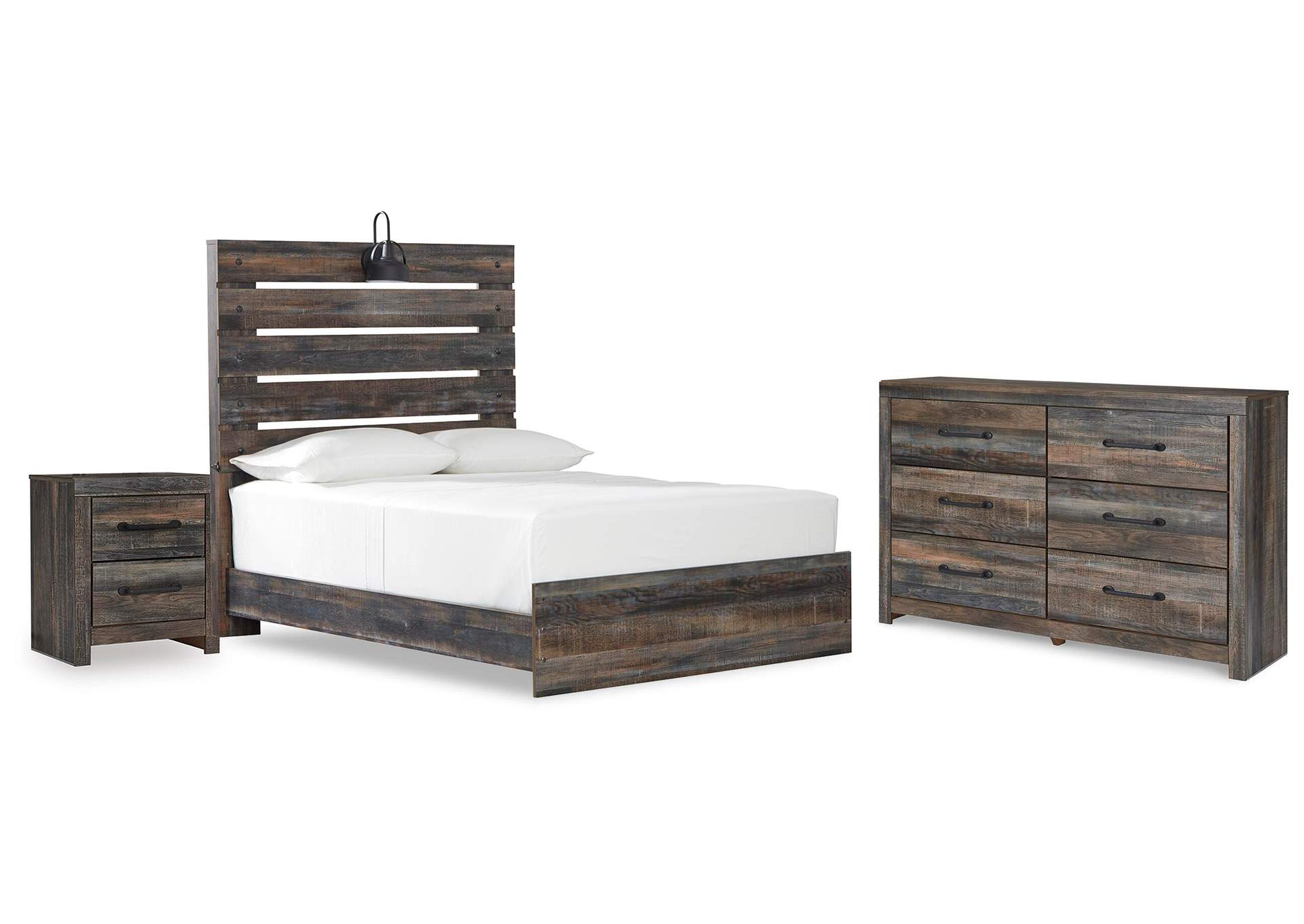 Drystan Full Panel Bed with Dresser and Nightstand image 1