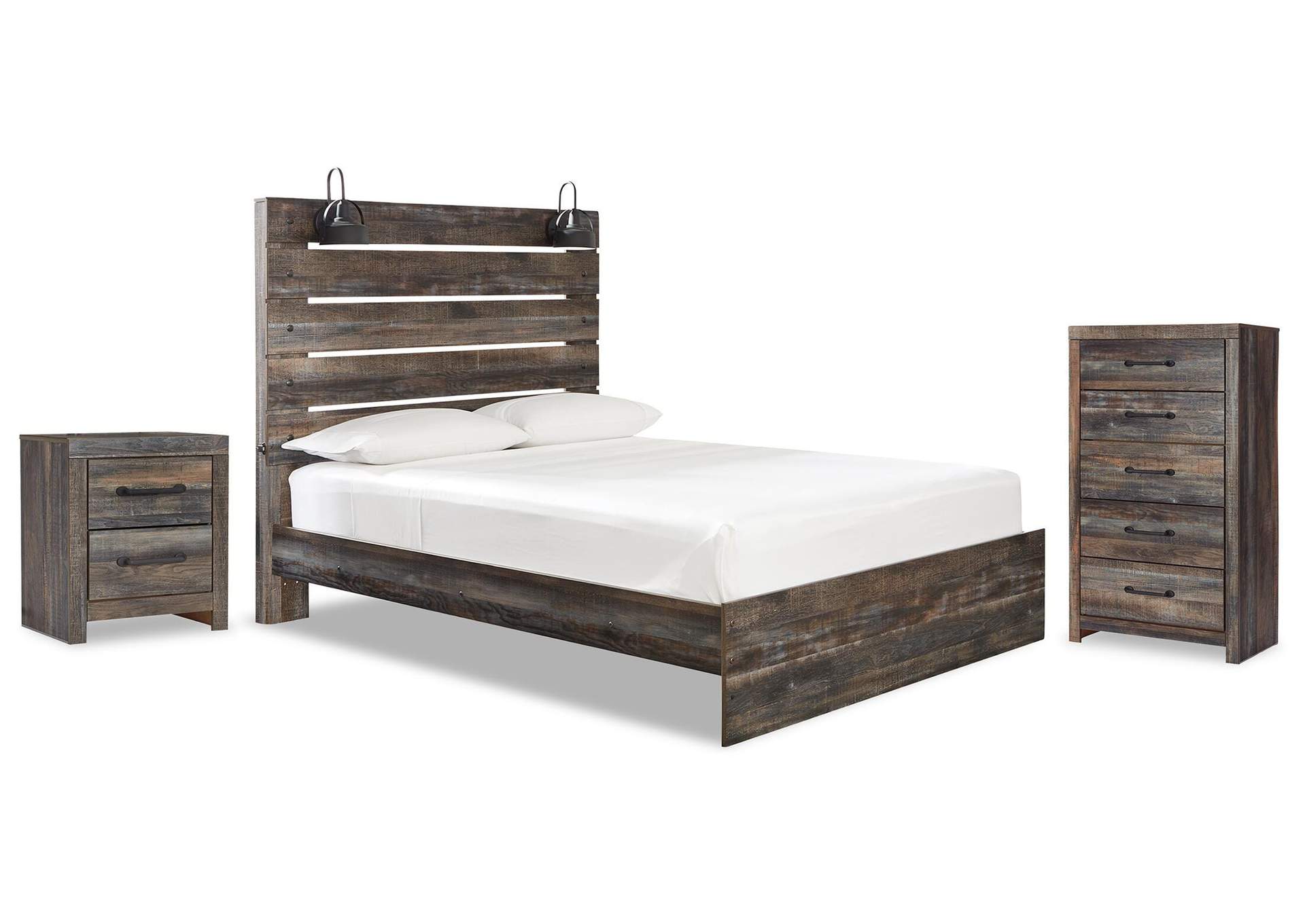 Drystan Queen Panel Bed with Chest and Nightstand image 1