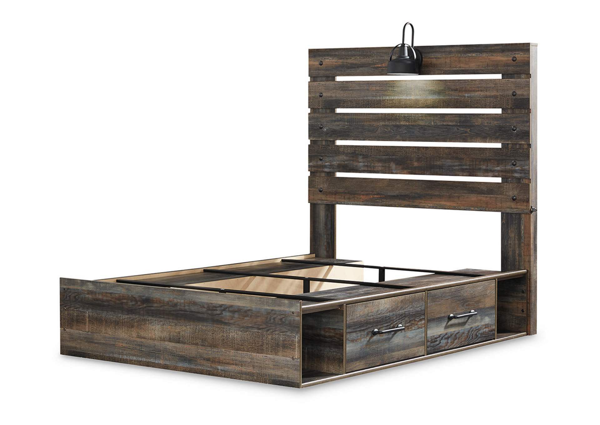 Drystan Full Panel Bed with 2 Storage Drawers image 6