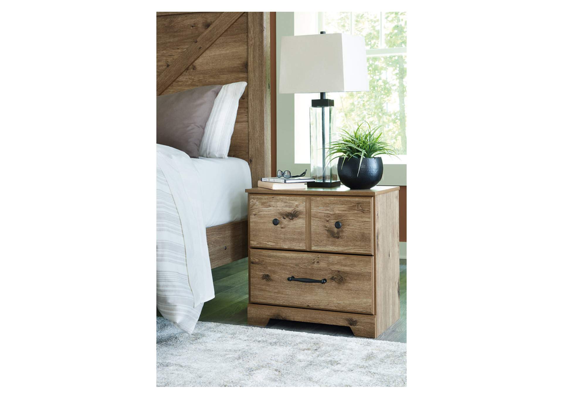 Shurlee Queen Crossbuck Panel Headboard with Mirrored Dresser, Chest and Nightstand