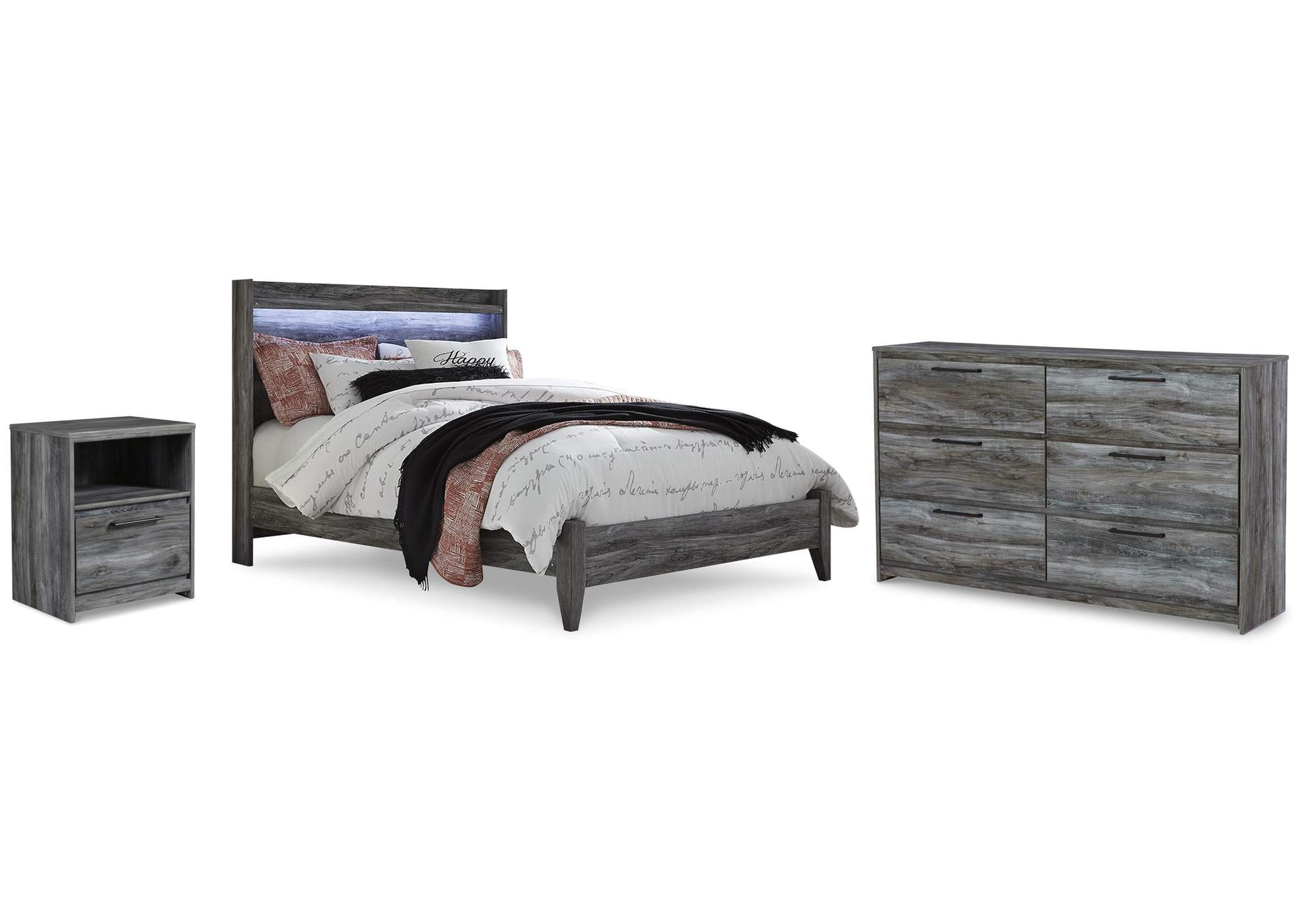 Baystorm Queen Panel Bed with Dresser and Nightstand image 1