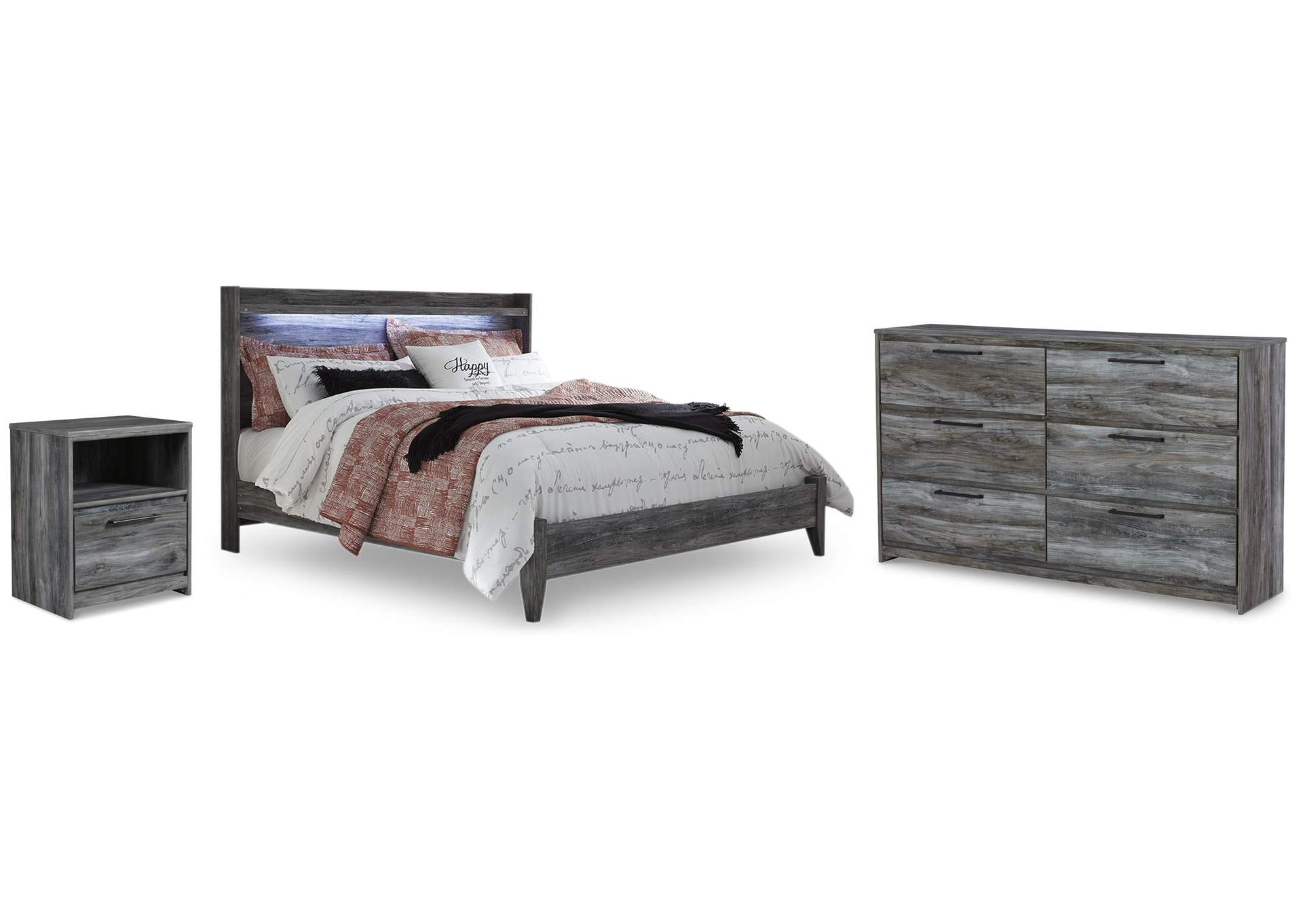 Baystorm King Panel Bed with Dresser and Nightstand image 1