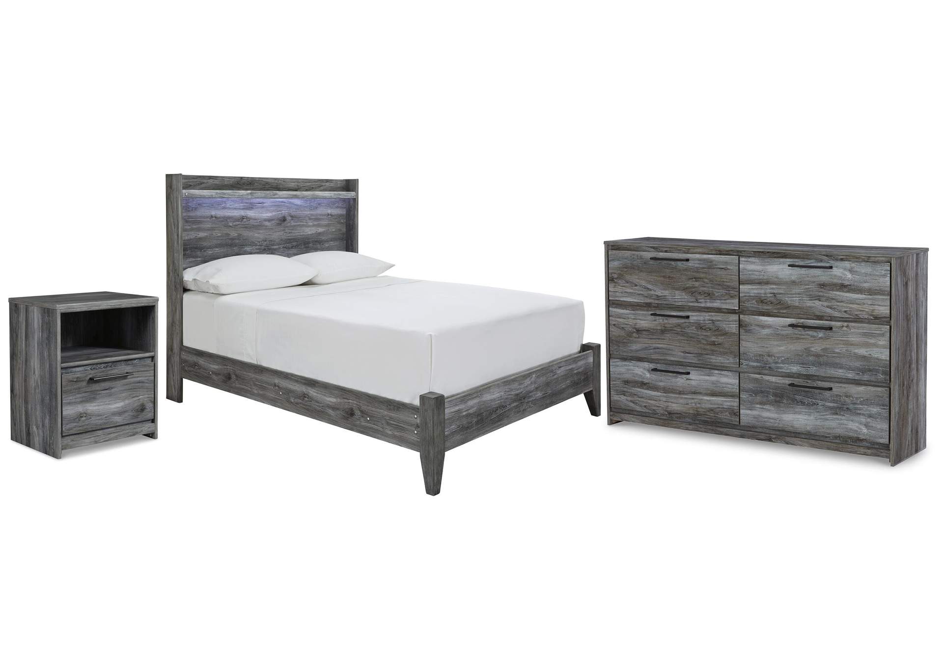 Baystorm Full Panel Bed with Dresser and Nightstand image 1