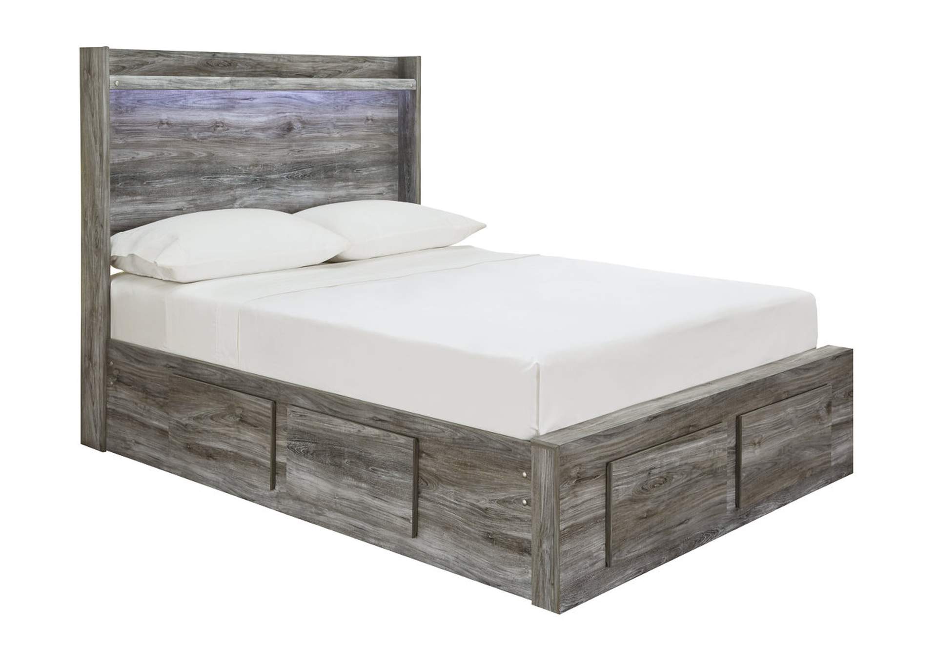Baystorm Full Panel Bed with 6 Storage Drawers with Dresser