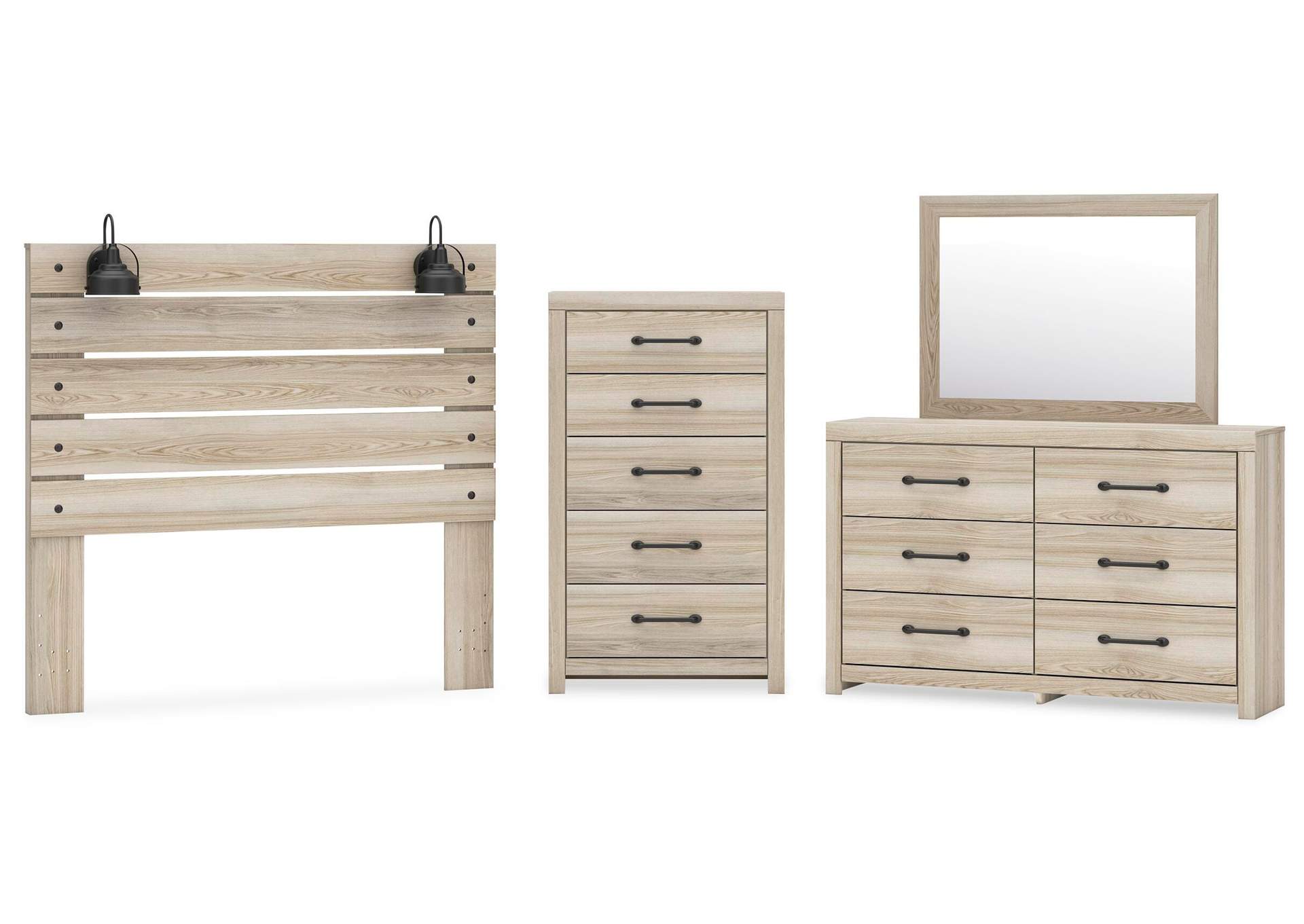 Senbry Queen Panel Headboard, Dresser, Mirror and Chest image 1