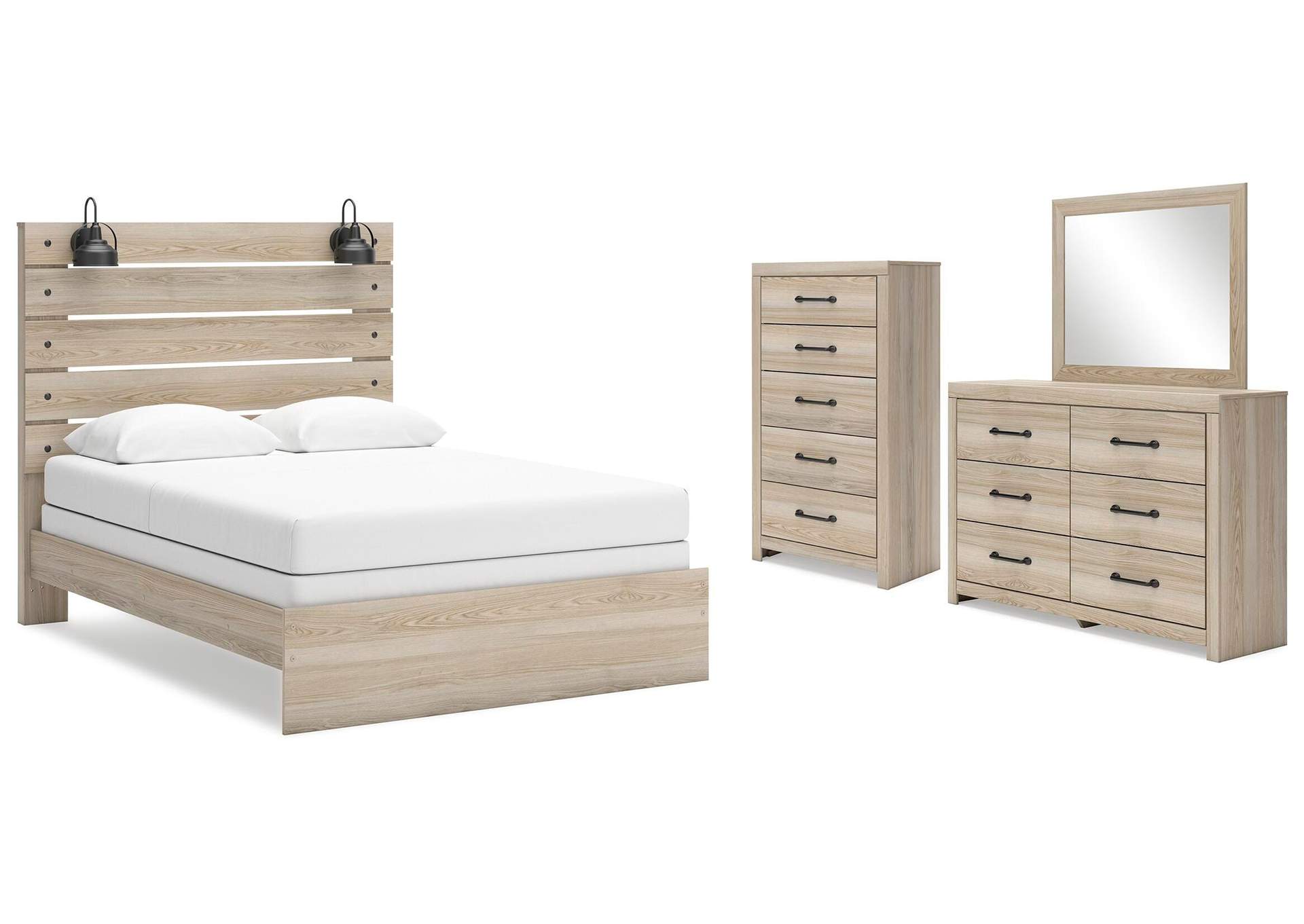 Senbry Queen Panel Bed, Dresser, Mirror and Chest image 1