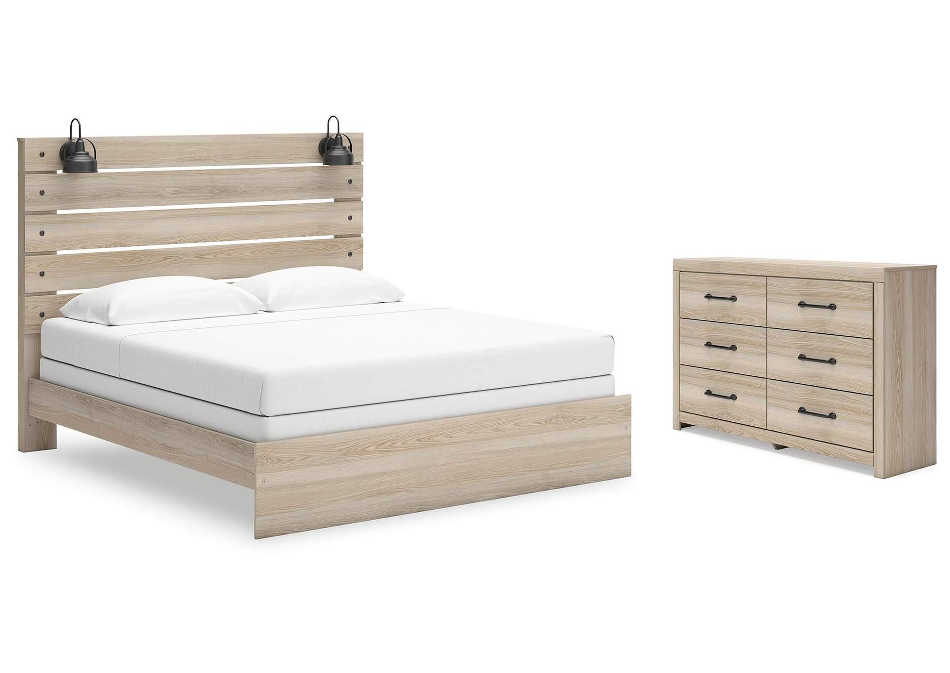 Senbry King Panel Bed with Dresser image 1