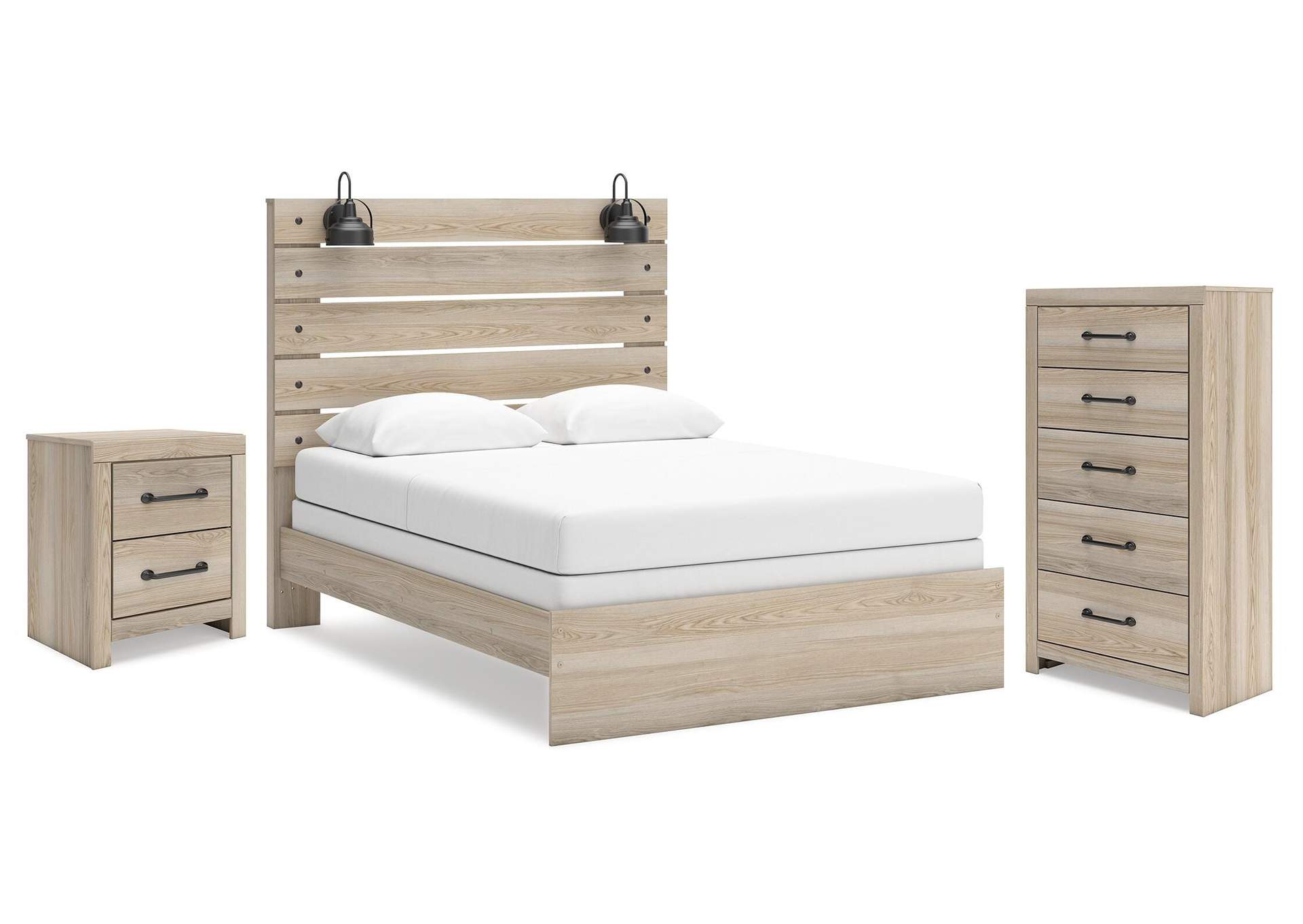 Senbry Queen Panel Bed with Chest and Nightstand image 1