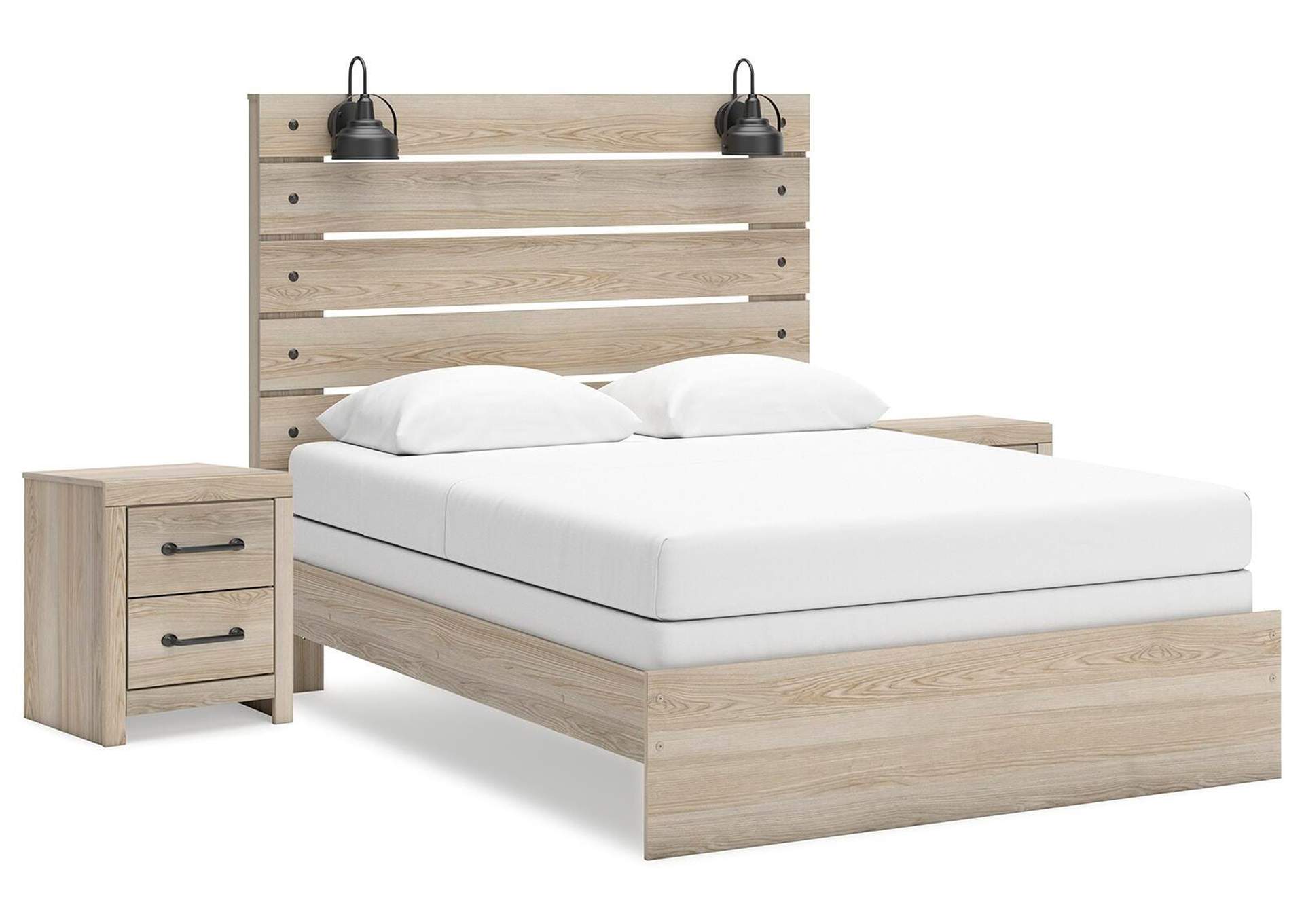 Senbry Queen Panel Bed with 2 Nightstands image 1