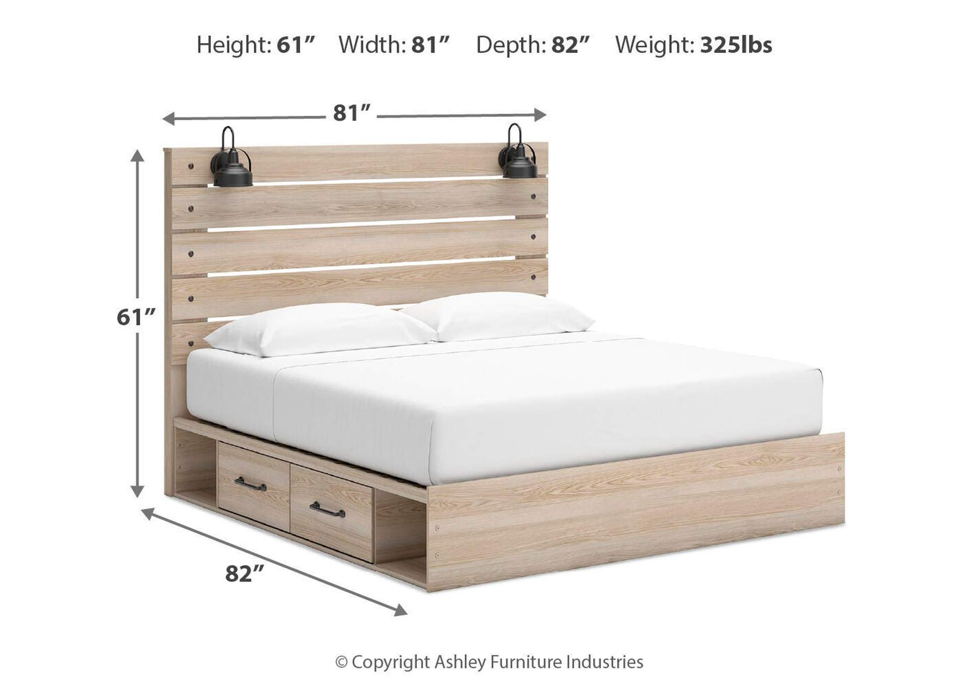 Senbry King Panel Bed with Storage image 5