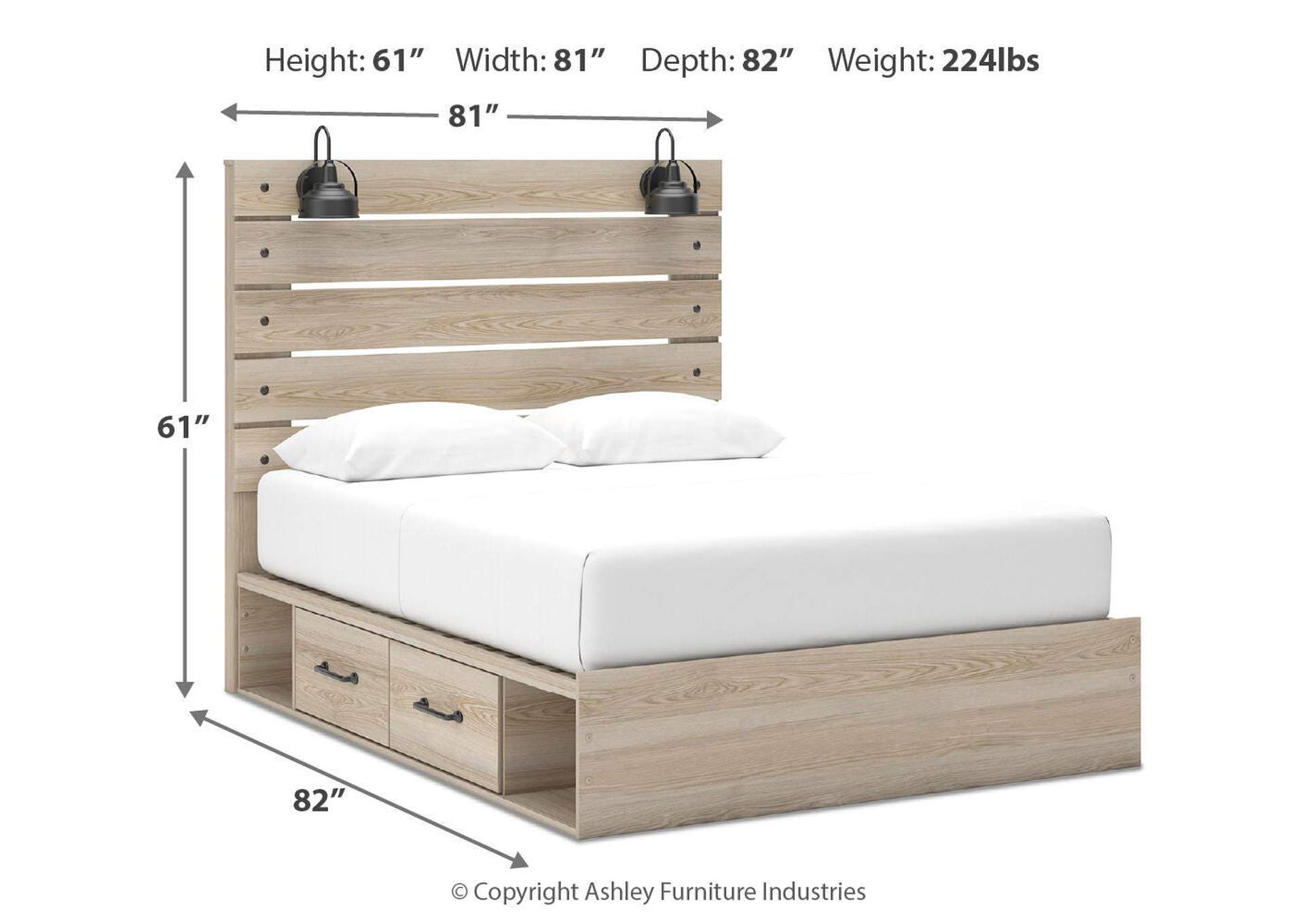 Senbry Queen Panel Bed with Storage image 4