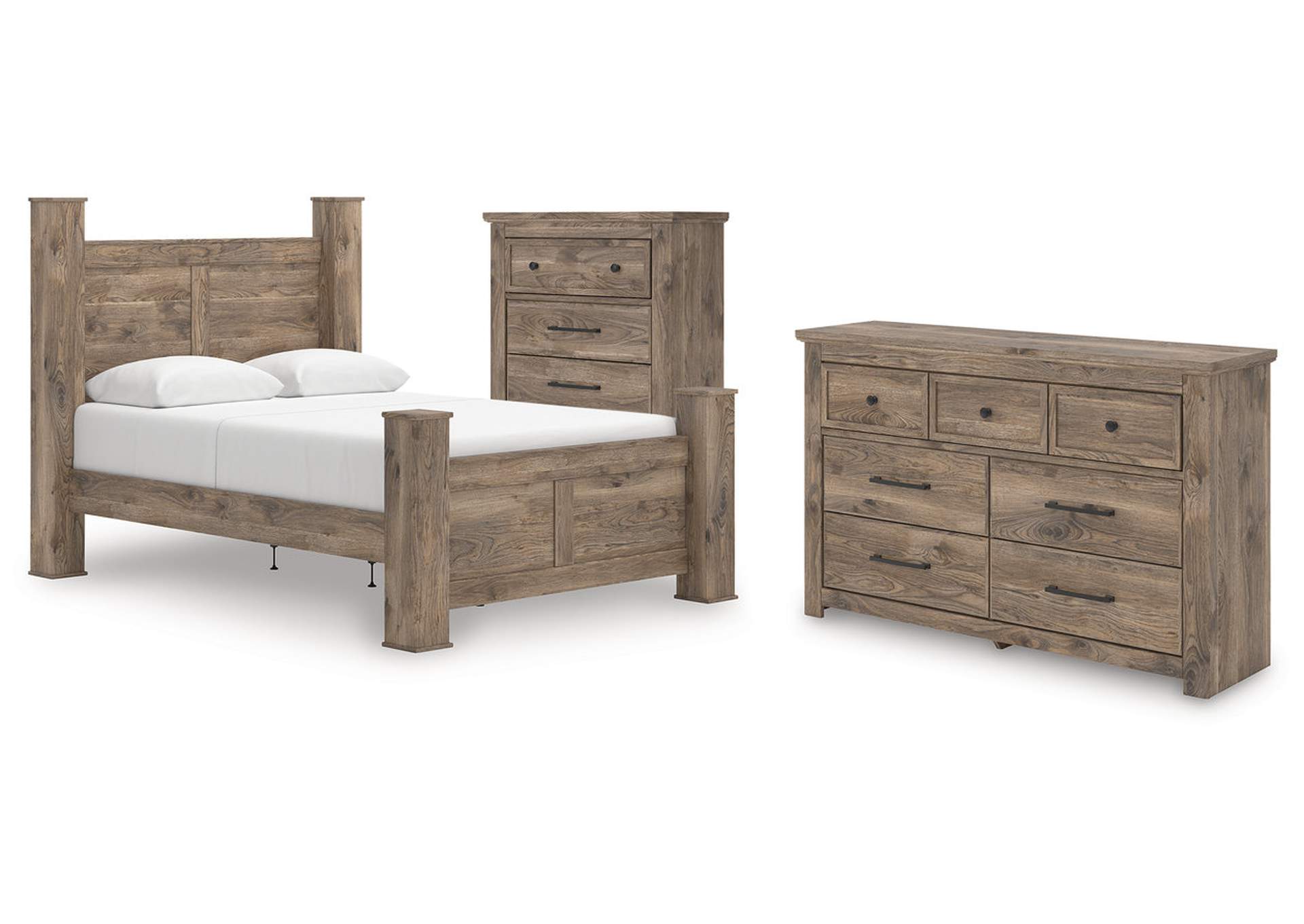 Keithland Queen Poster Bed with Dresser and Chest image 1