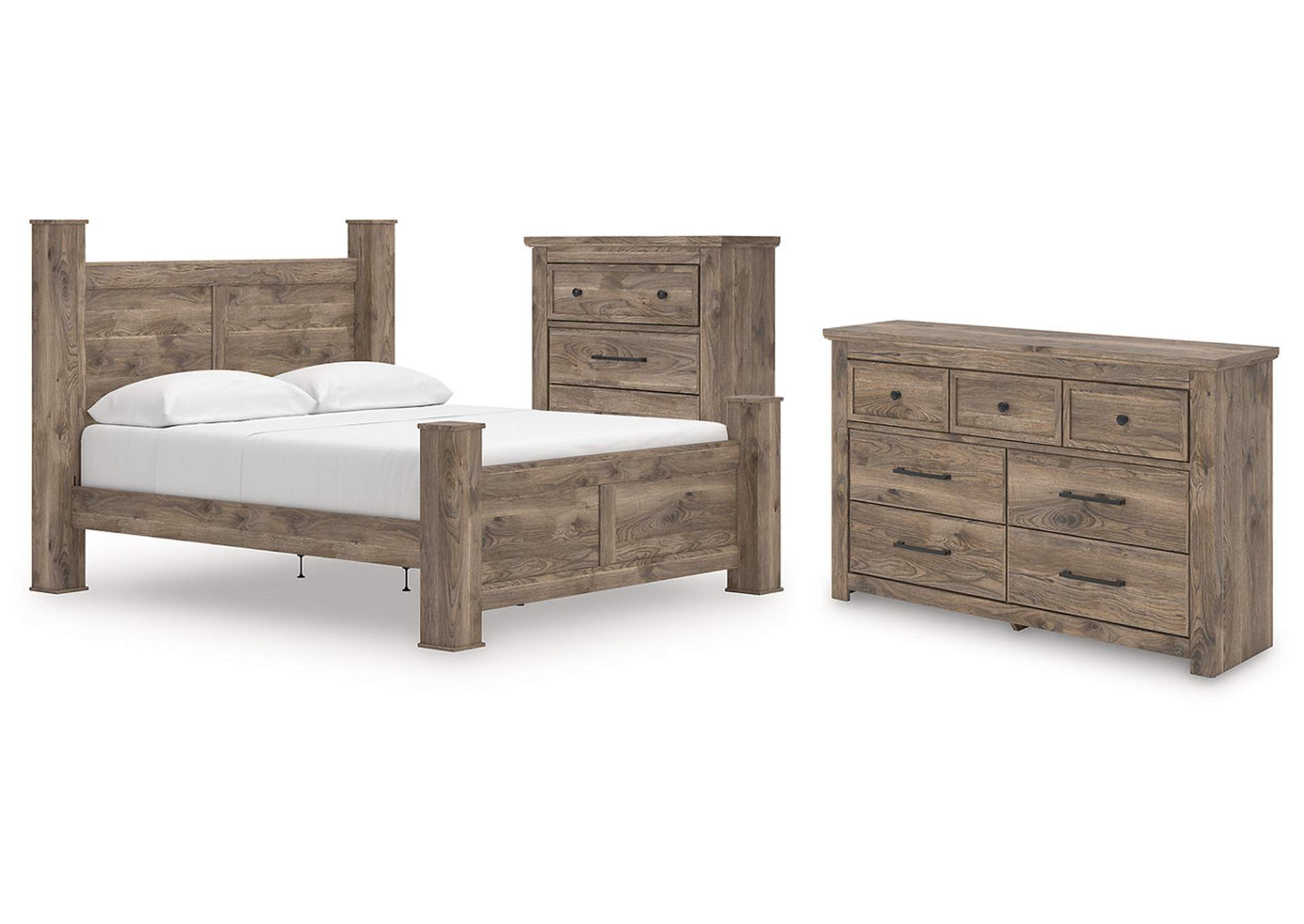 Keithland King Poster Bed, Dresser and Chest image 1