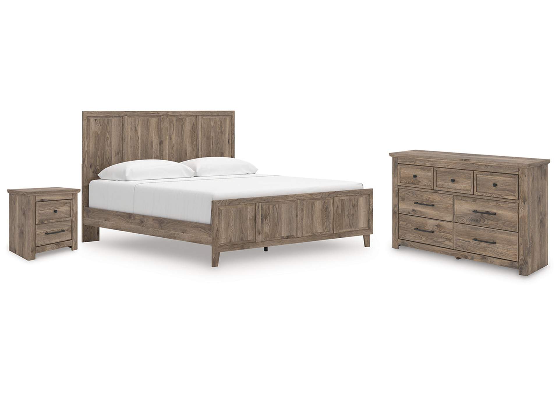 Keithland King Panel Bed with Dresser and Nightstand image 1