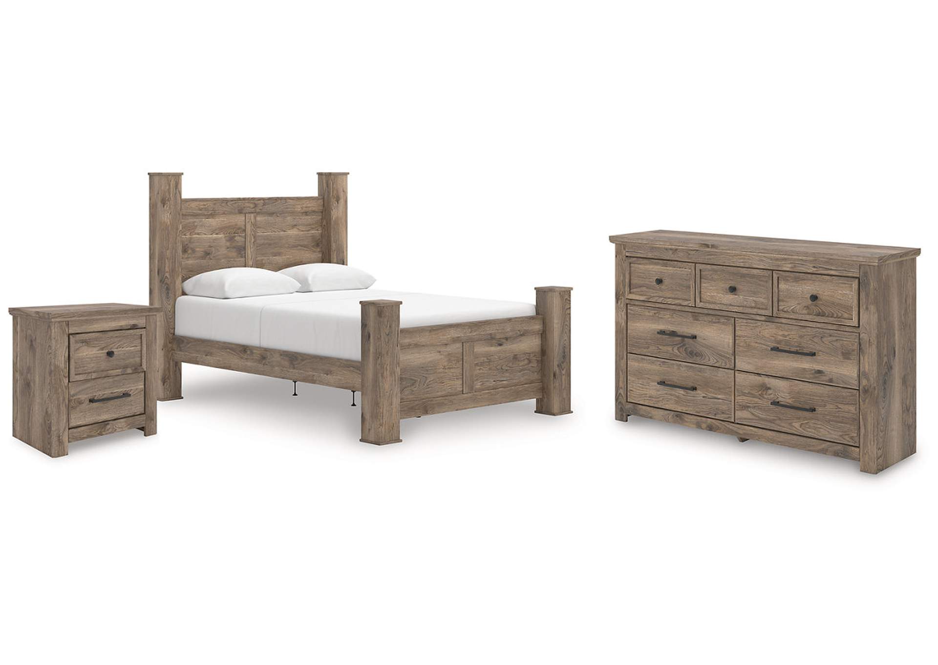 Keithland Queen Poster Bed with Dresser and Nightstand image 1