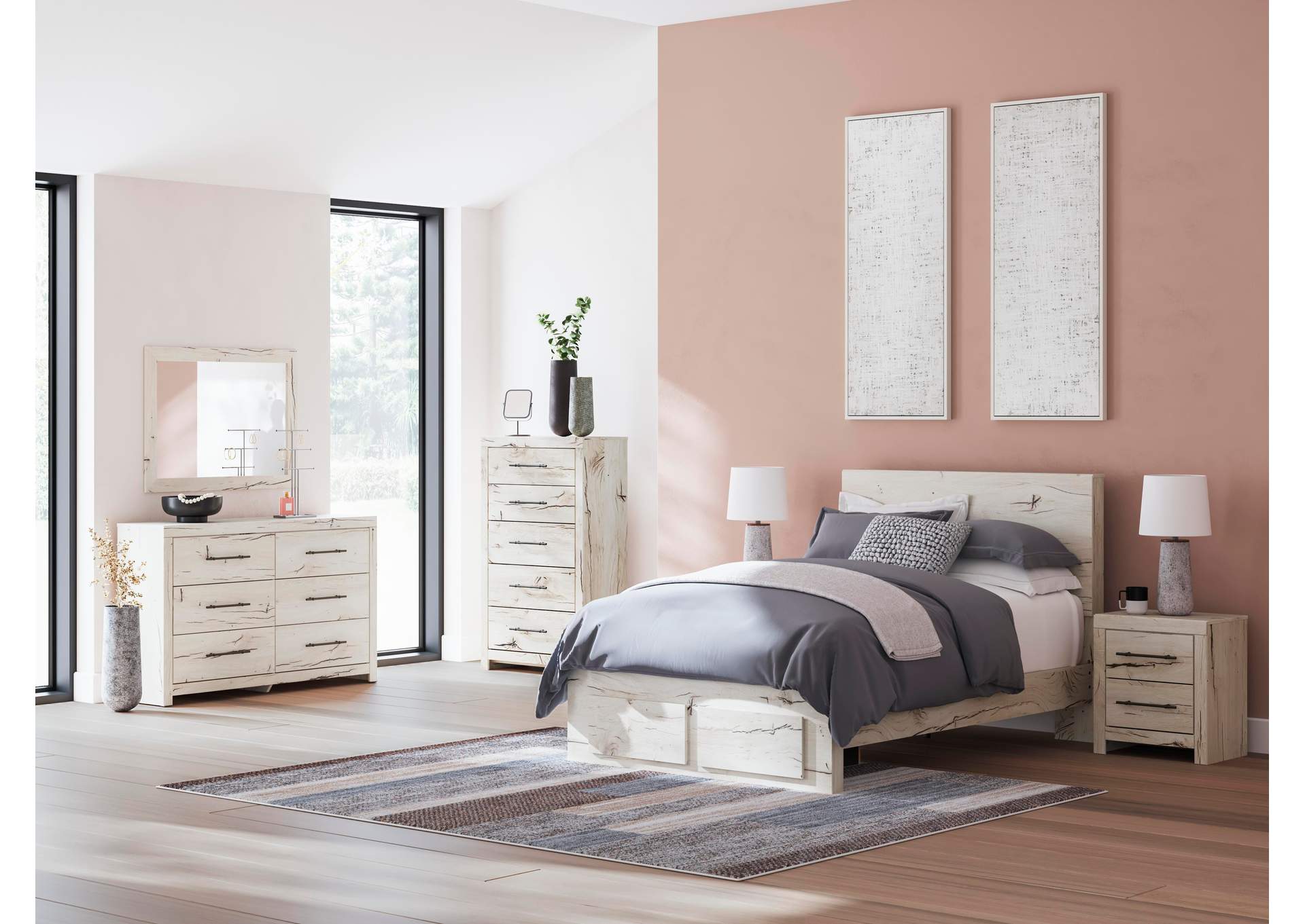 Lawroy Full Panel Storage Bed, Dresser, Mirror and Chest image 18