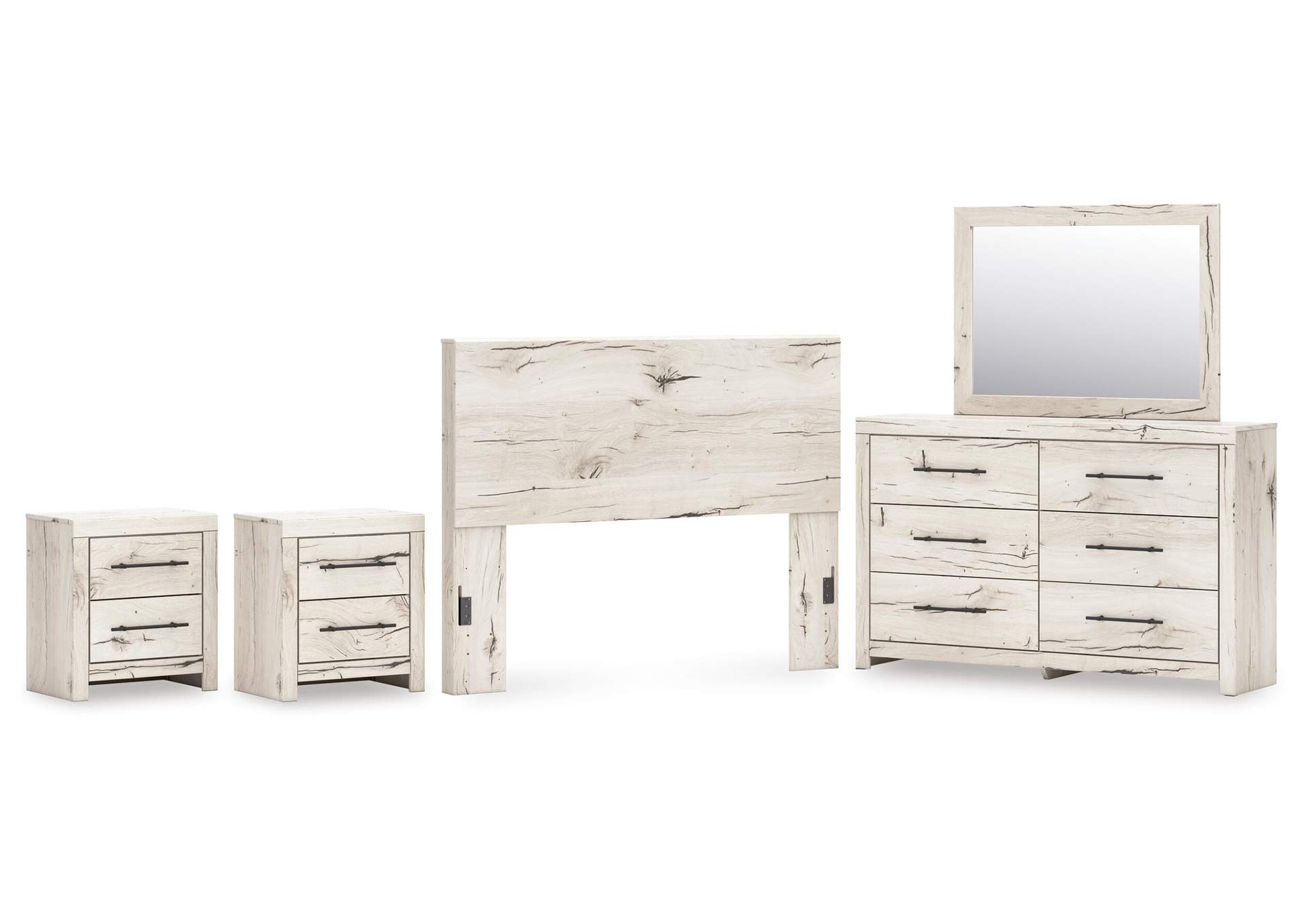 Lawroy Queen Panel Headboard, Dresser, Mirror and 2 Nightstands image 1