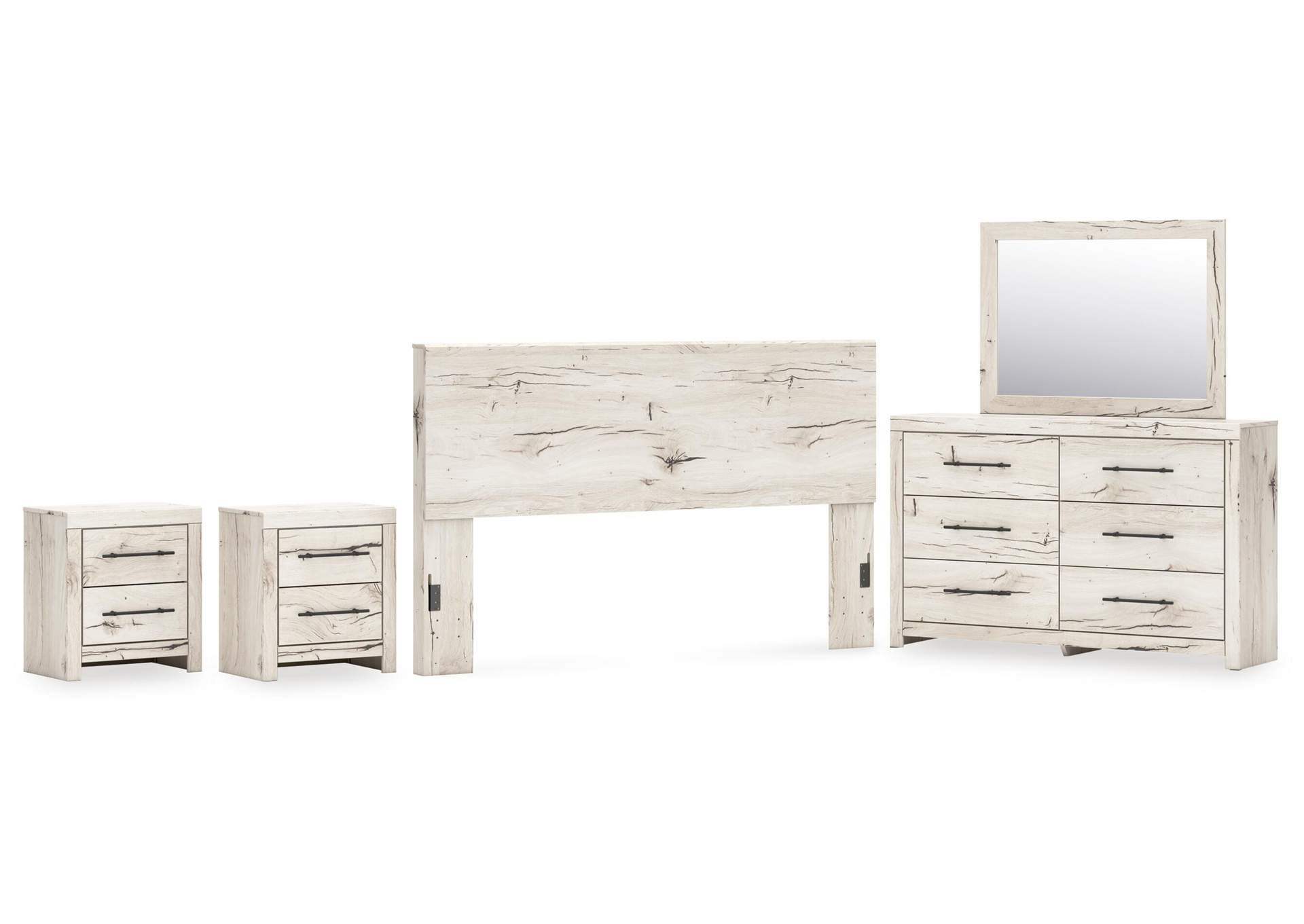 Lawroy King Panel Headboard, Dresser, Mirror and 2 Nightstands image 1