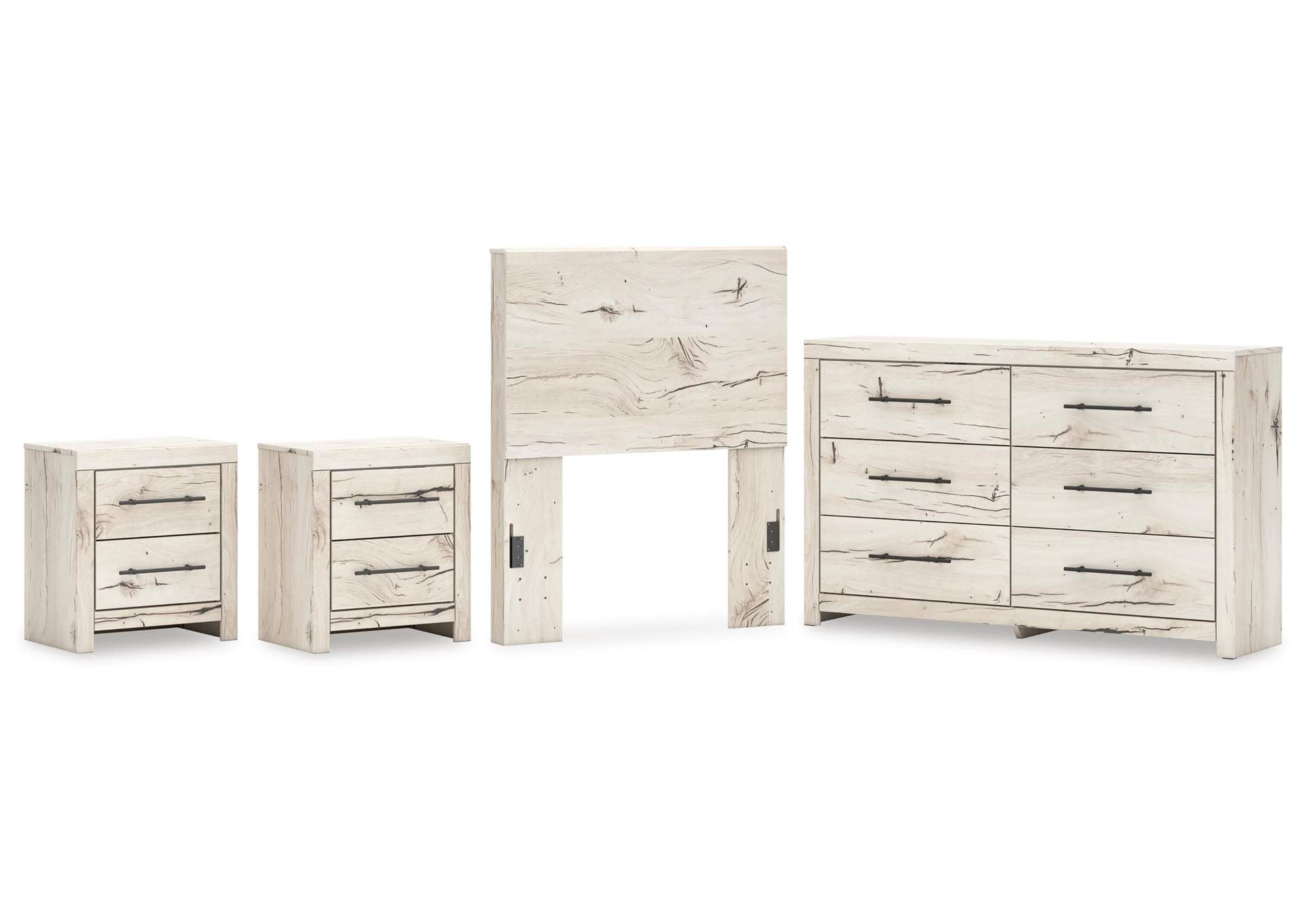 Lawroy Twin Panel Headboard, Dresser and 2 Nightstands image 1
