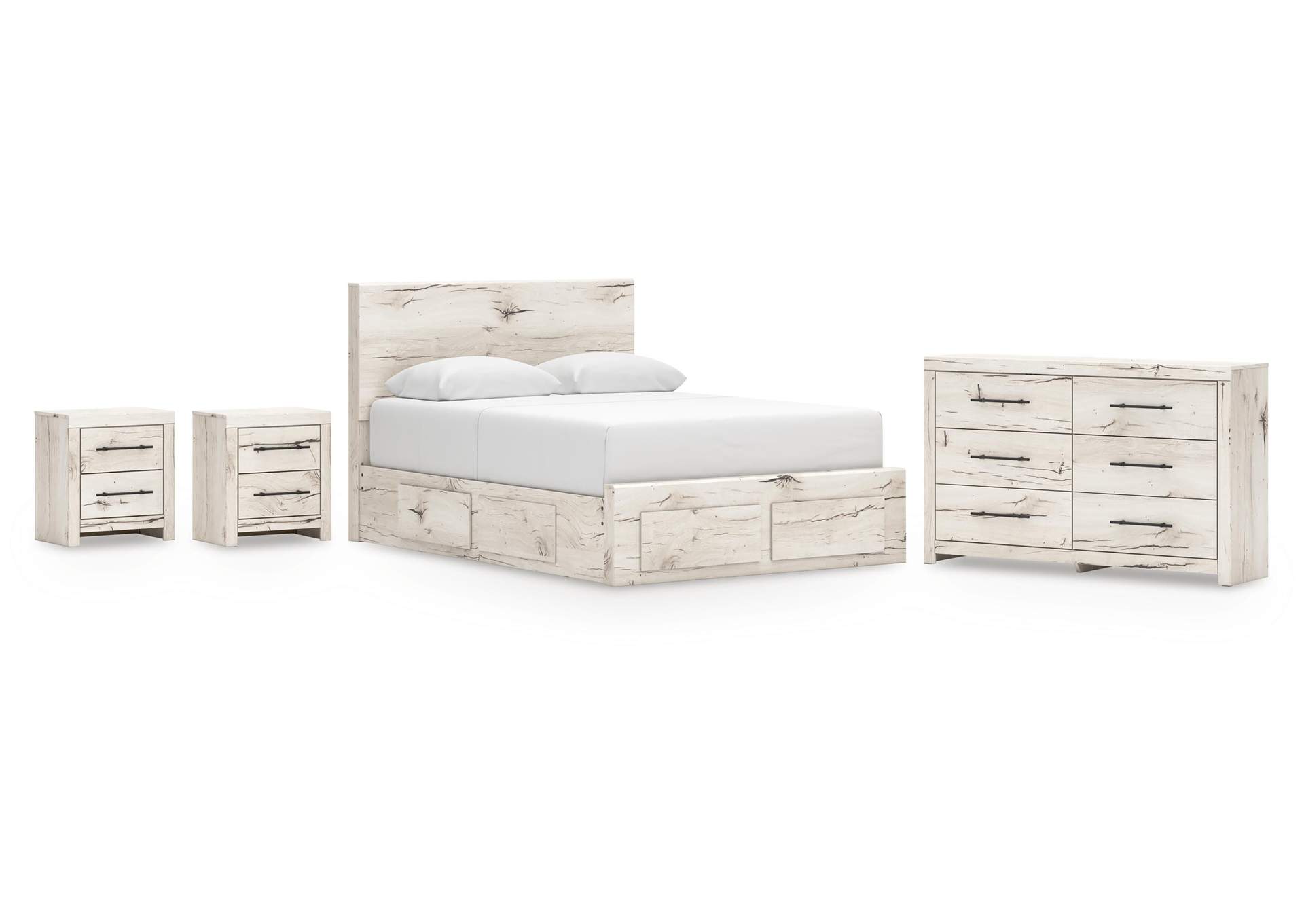 Lawroy Queen Panel Storage Bed, Dresser and 2 Nightstands image 1