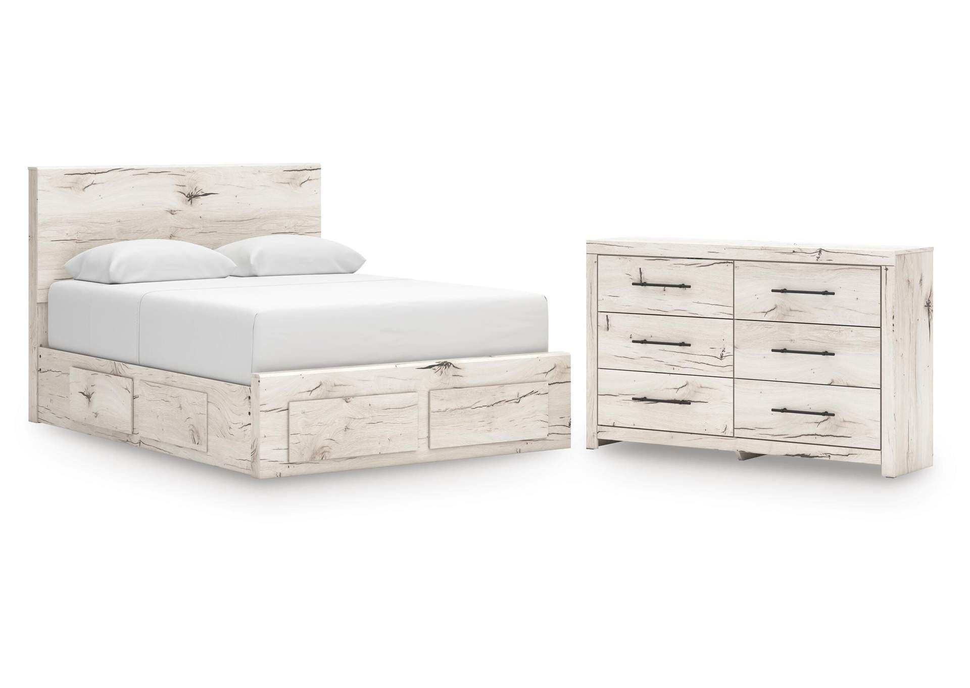 Lawroy Queen Panel Storage Bed and Dresser image 1