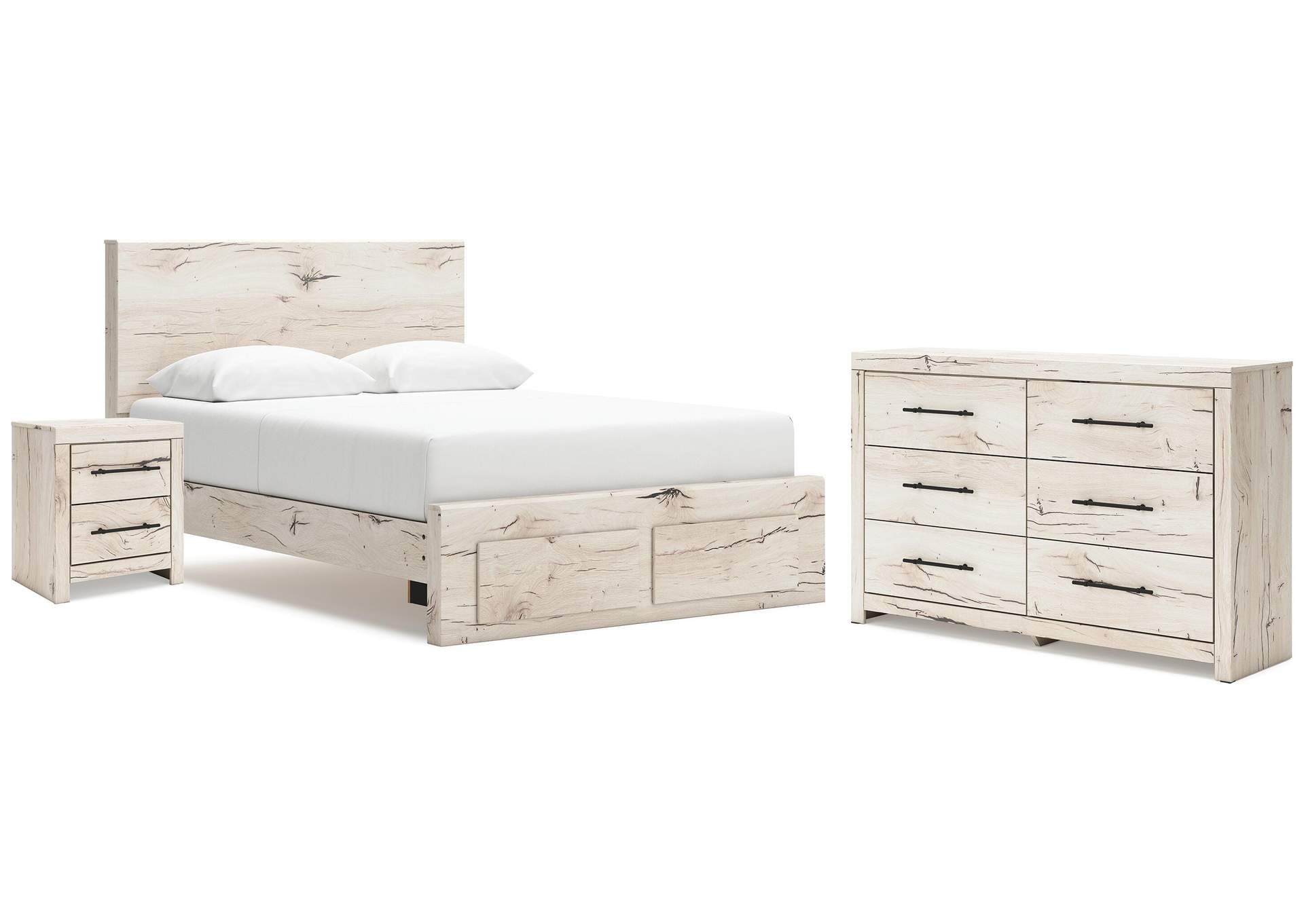Lawroy Queen Storage Bed, Dresser and Nightstand image 1