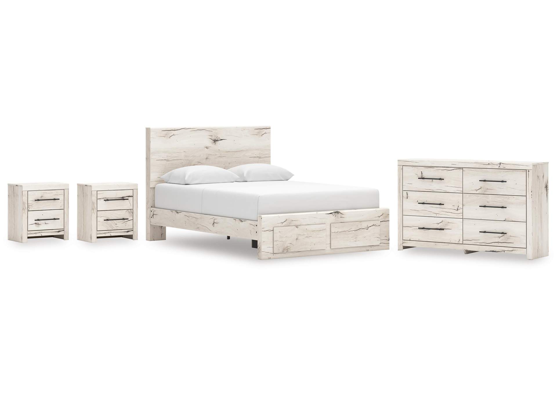 Lawroy Queen Panel Storage Bed, Dresser and 2 Nightstands image 1