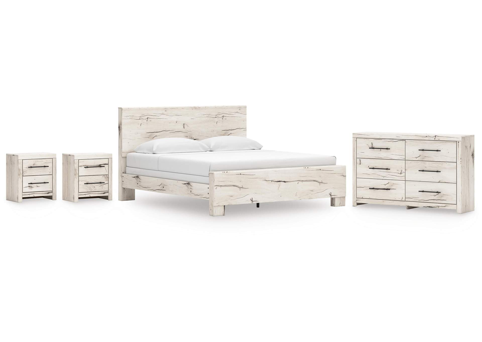 Lawroy King Panel Bed, Dresser and 2 Nightstands image 1