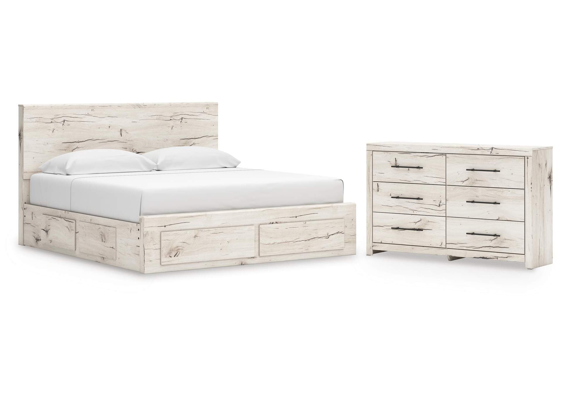 Lawroy King Panel Storage Bed and Dresser image 1