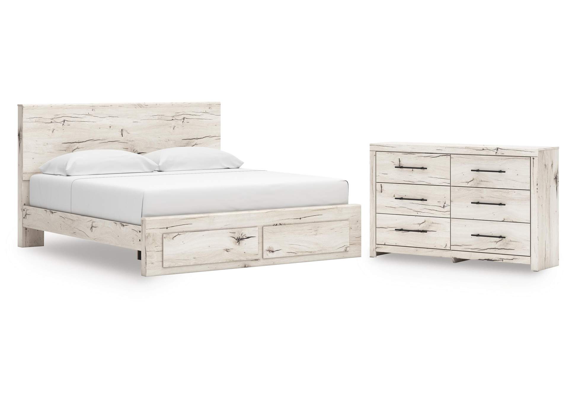 Lawroy King Panel Storage Bed and Dresser image 1