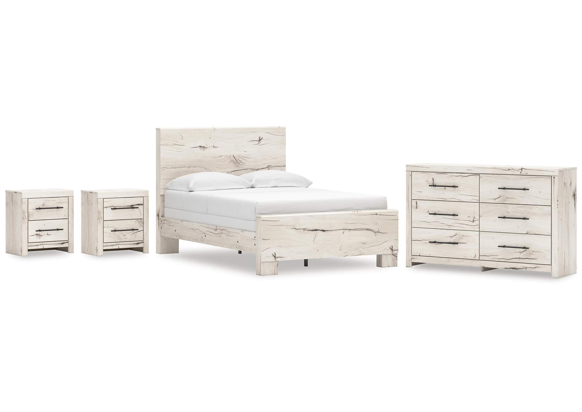 Lawroy Full Panel Bed, Dresser and 2 Nightstands image 1