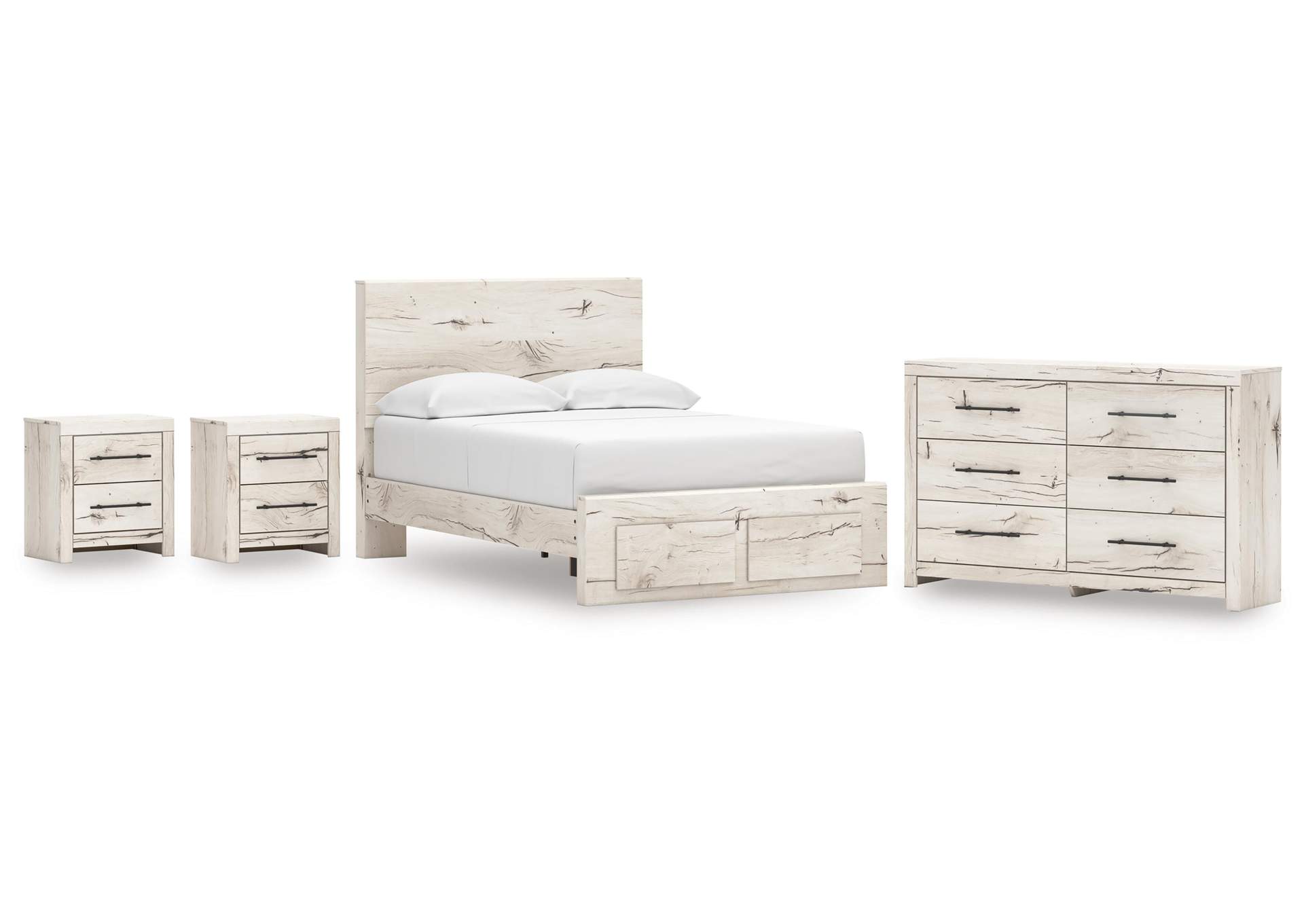 Lawroy Full Panel Storage Bed, Dresser and 2 Nightstands image 1