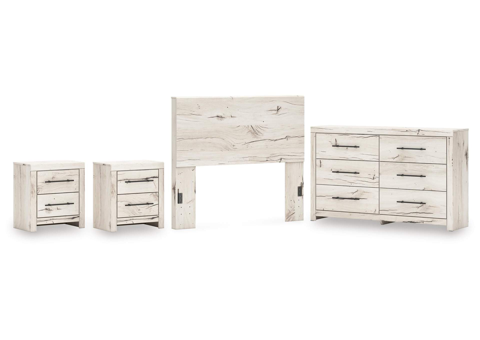 Lawroy Full Panel Headboard, Dresser and 2 Nightstands image 1