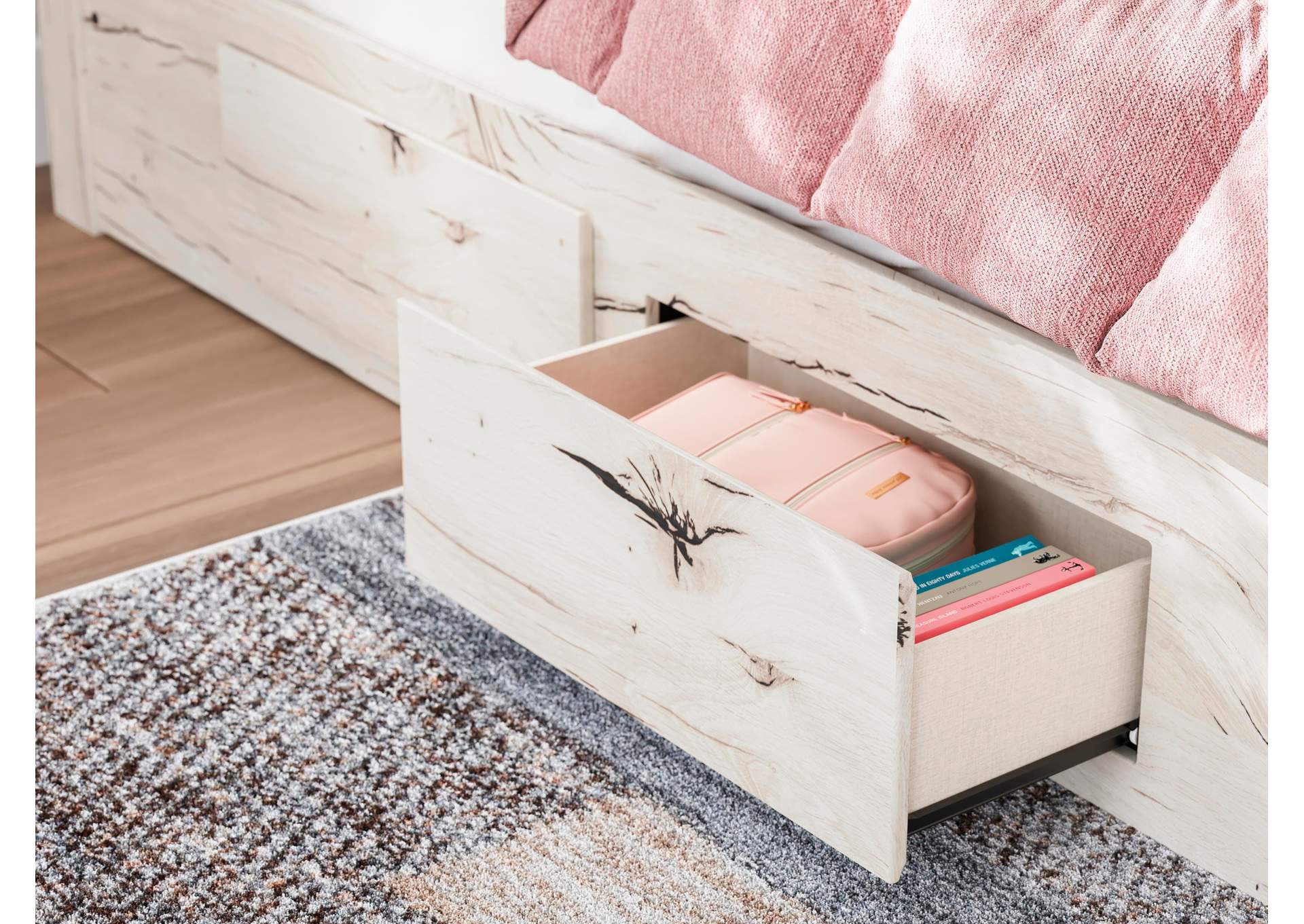 Lawroy Twin Panel Bed with Storage, Dresser, Mirror, Chest and Nightstand image 7