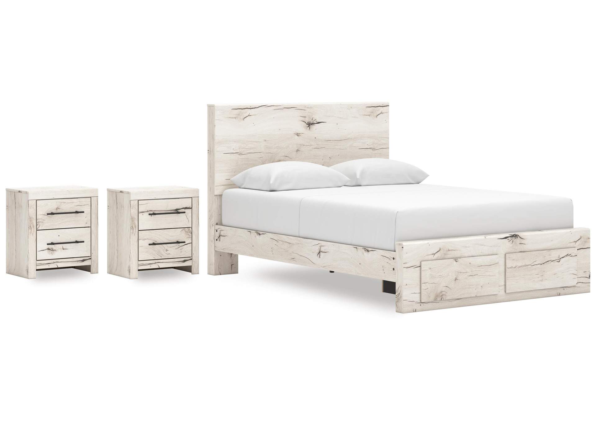 Lawroy Queen Panel Storage Bed and 2 Nightstands image 1