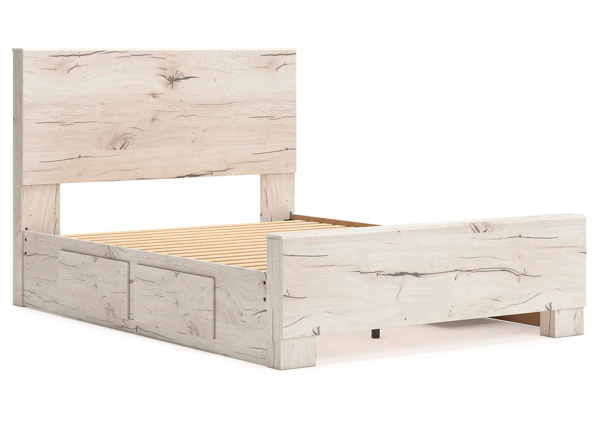 Lawroy Queen Panel Bed with Storage, Dresser and Mirror image 8