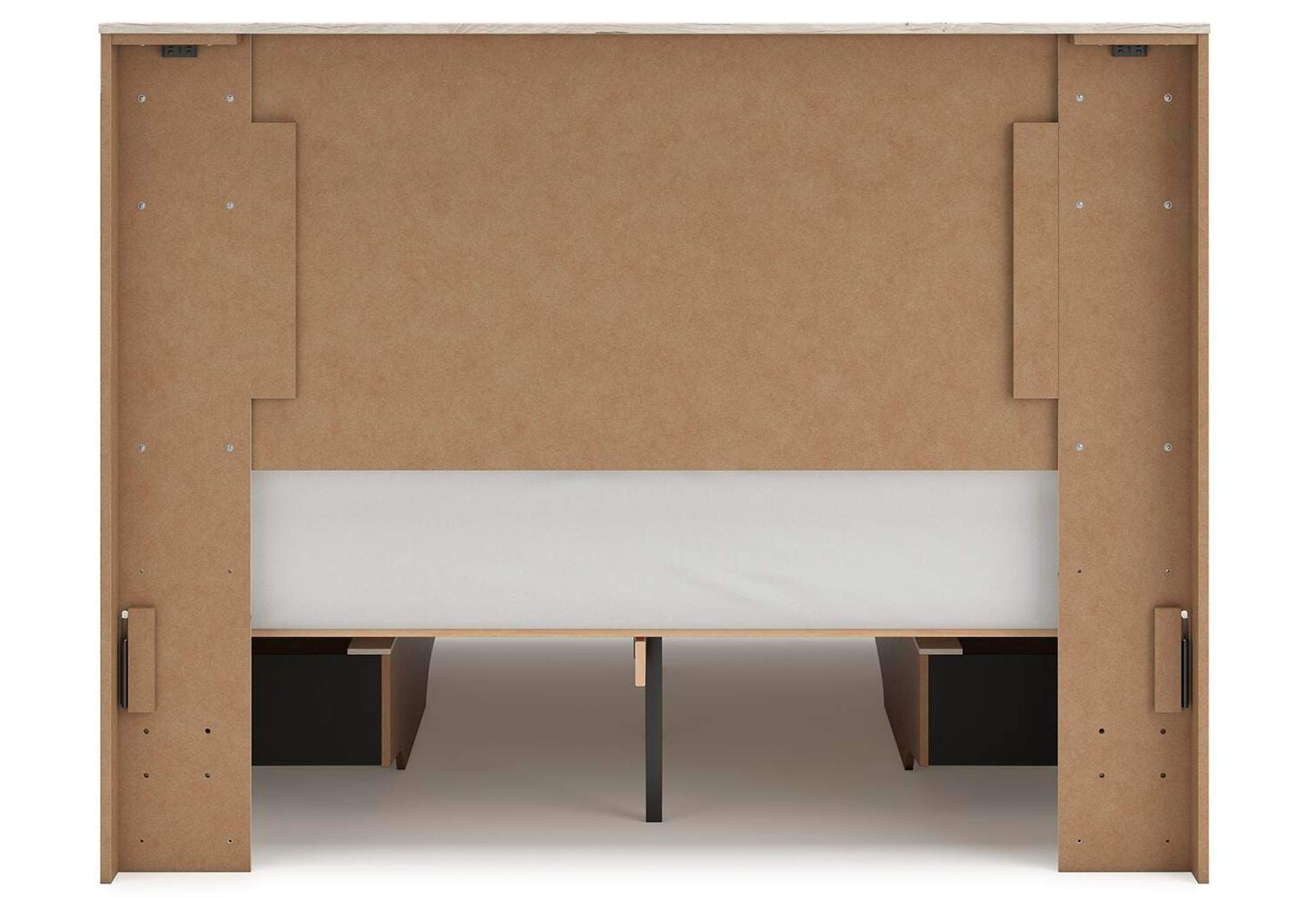 Lawroy Queen Panel Bed with Storage, Dresser and Mirror image 14