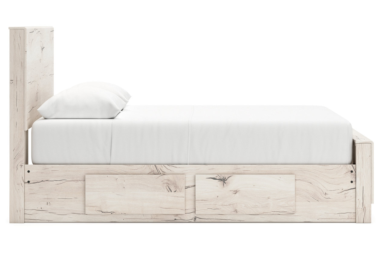 Lawroy Queen Panel Bed with Mirrored Dresser and Nightstand