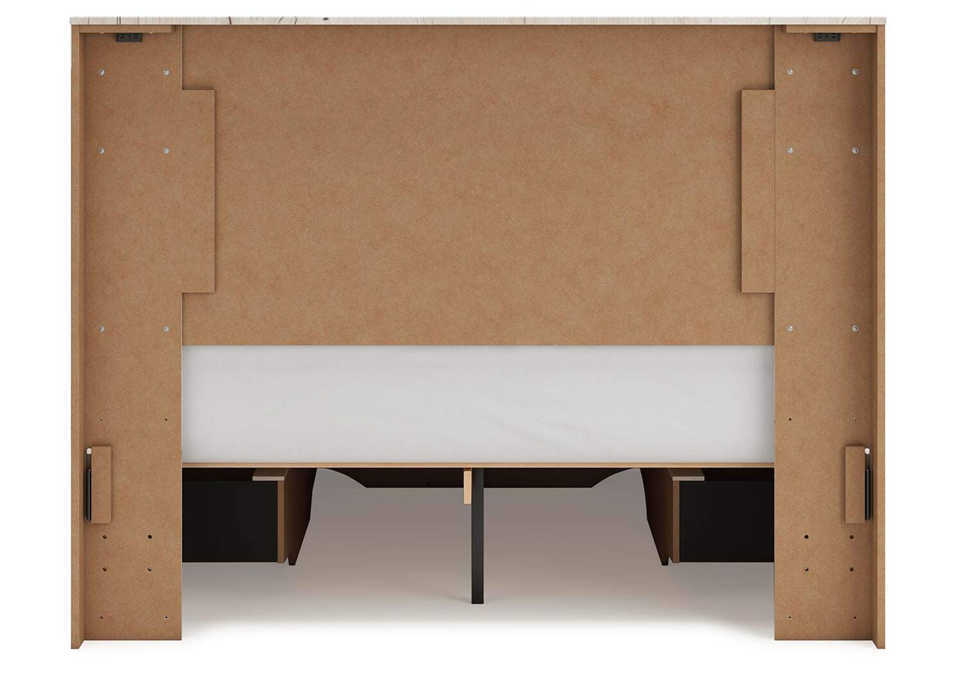 Lawroy Queen Panel Storage Bed, Dresser, Mirror, Chest and Nightstand image 4
