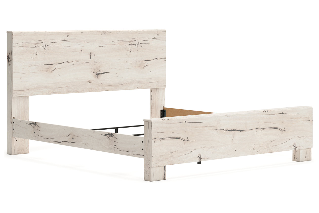 Lawroy King Panel Bed with Mirrored Dresser