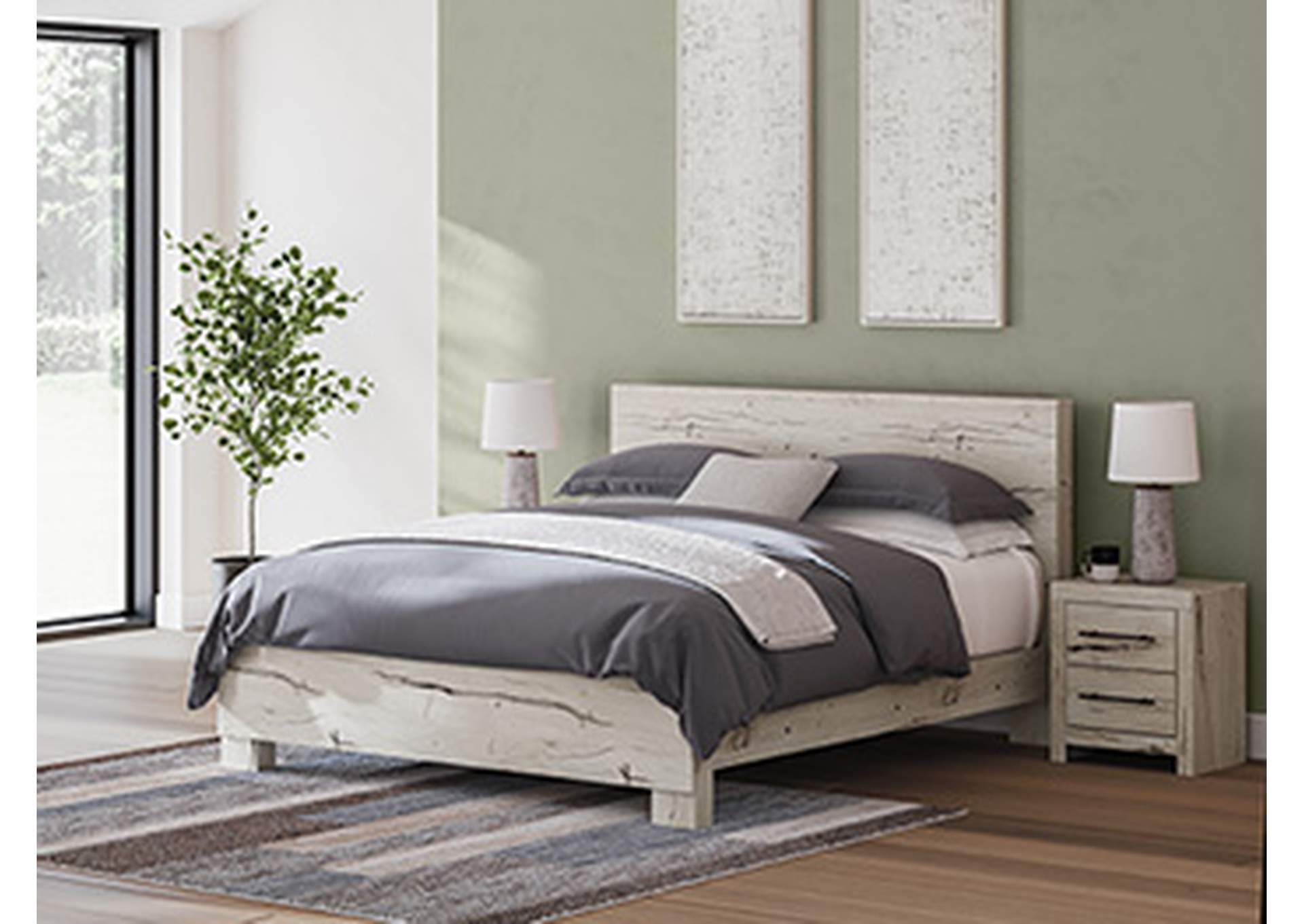 Lawroy King Panel Bed, Dresser and Mirror image 13