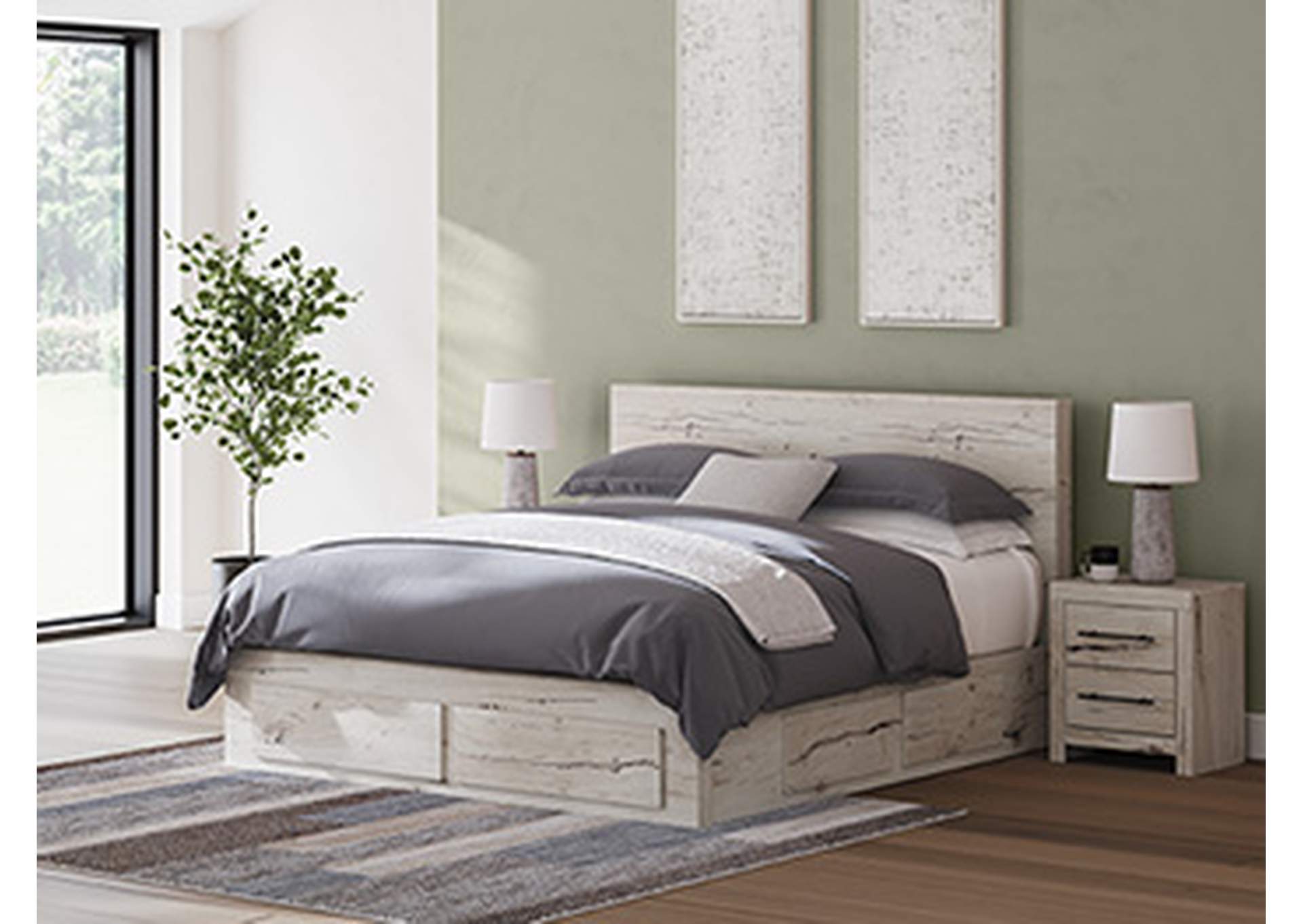 Lawroy Queen Panel Bed with Storage and Dresser image 12