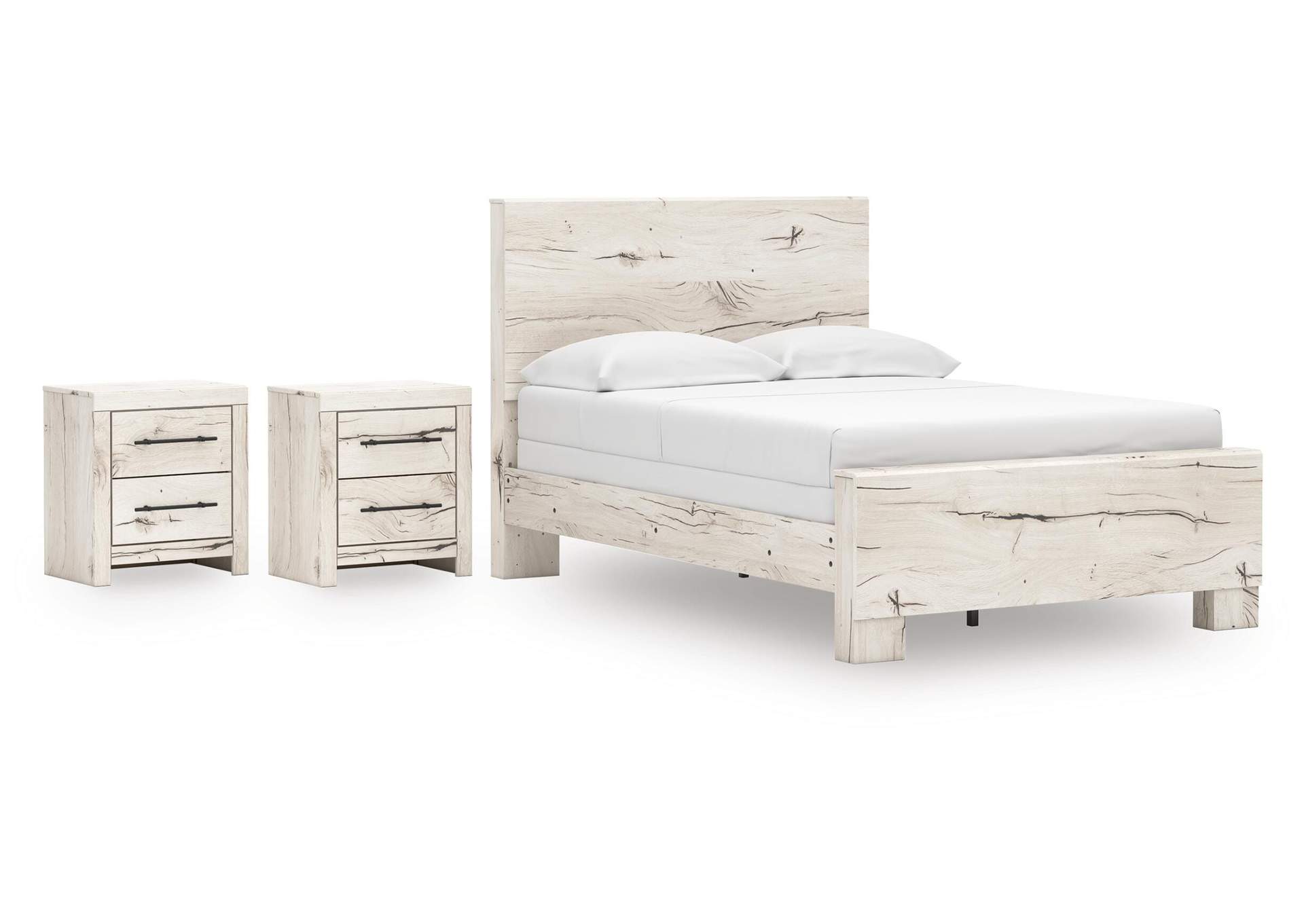 Lawroy Full Panel Bed and 2 Nightstands image 1