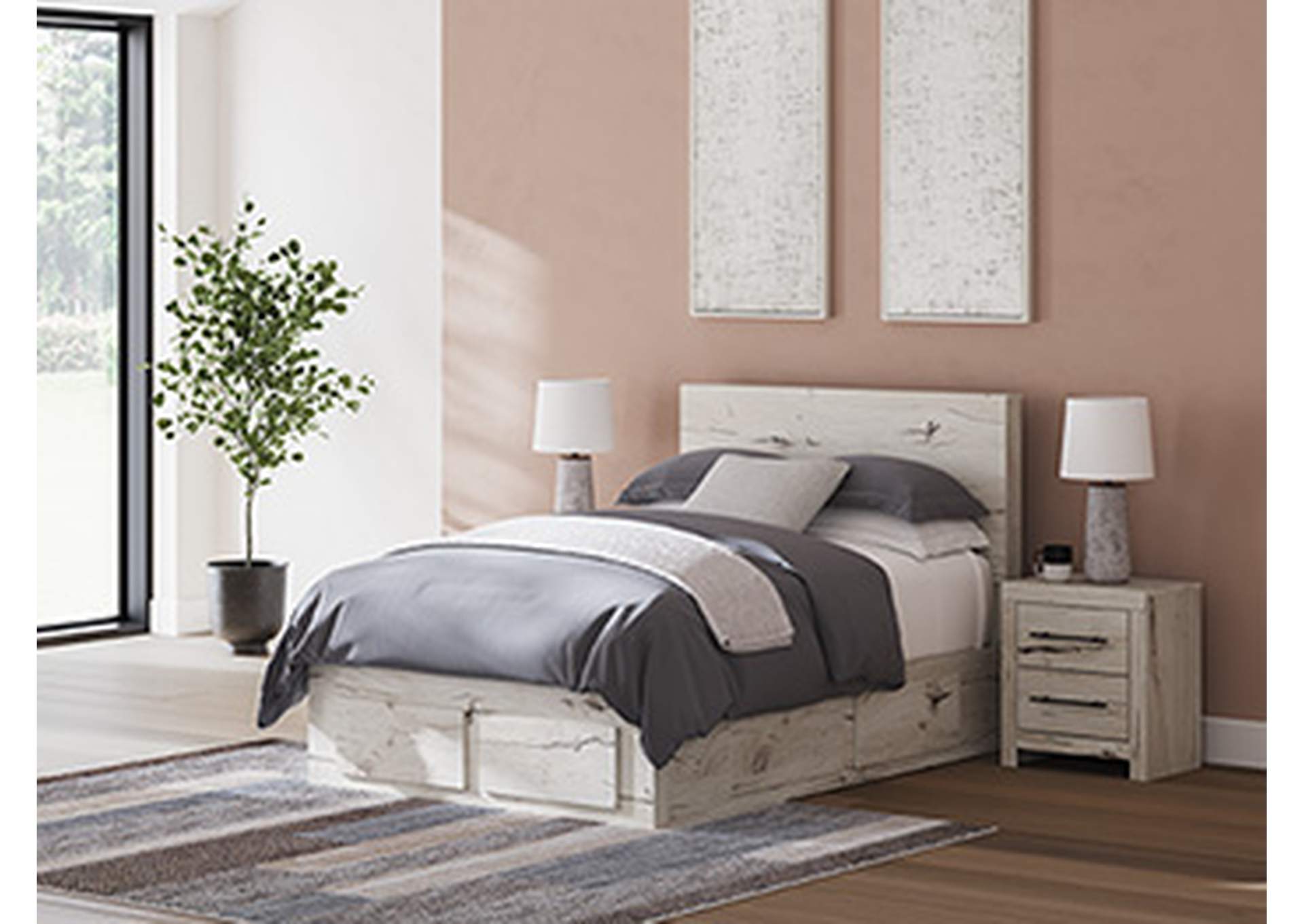 Lawroy Full Storage Bed and Nightstand image 9