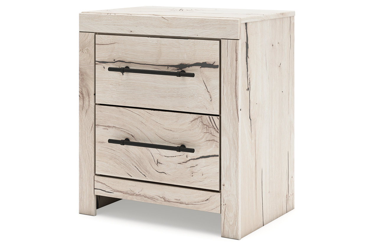 Lawroy King Panel Bed with Mirrored Dresser and Nightstand